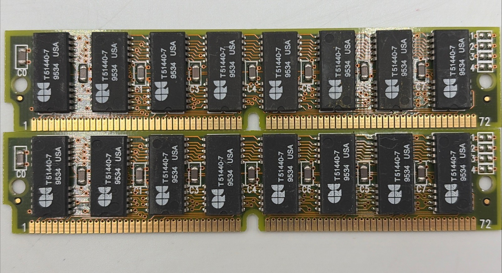 8MB (2x 4MB) 72-Pin SIMM RAM Memory 70ns Gold Contacts PC - Apple