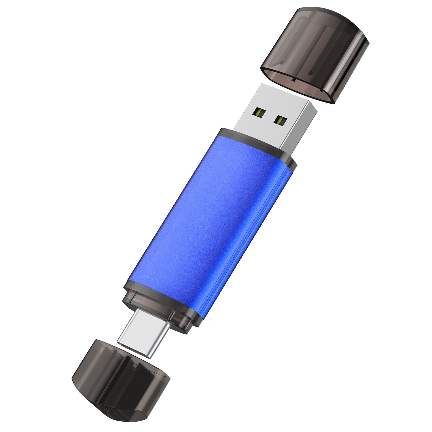 32GB USB 2.0 Flash Drive OTG Dual Port Memory Stick Pen Drives Blue