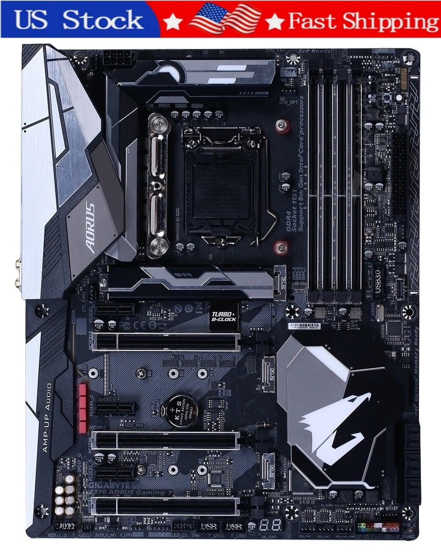 Used Gigabyte Z370 AORUS Gaming 7 LGA1151 ATX Motherboard 4xDDR4 M.2 DP HDMI