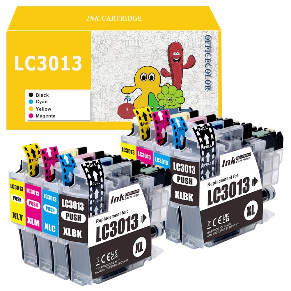 8-Pack LC-3013 Ink Cartridge for MFC-J895DW MFC-J497DW MFC-J491DW Printer