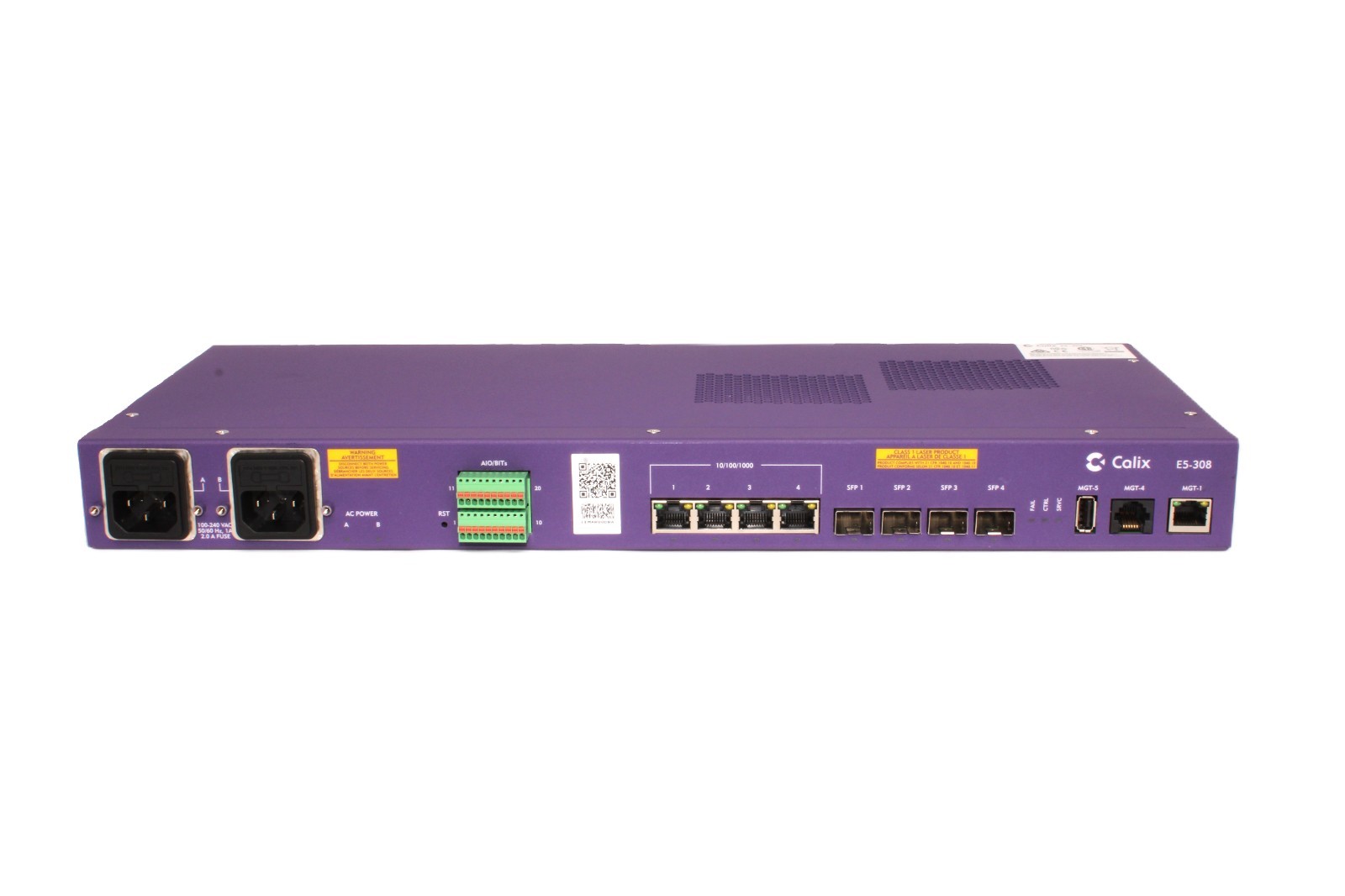 100-03710, CALIX AXOS E5-308 ESAN Dual AC 100-03710 4 GE SFP, 4 GE RJ-45