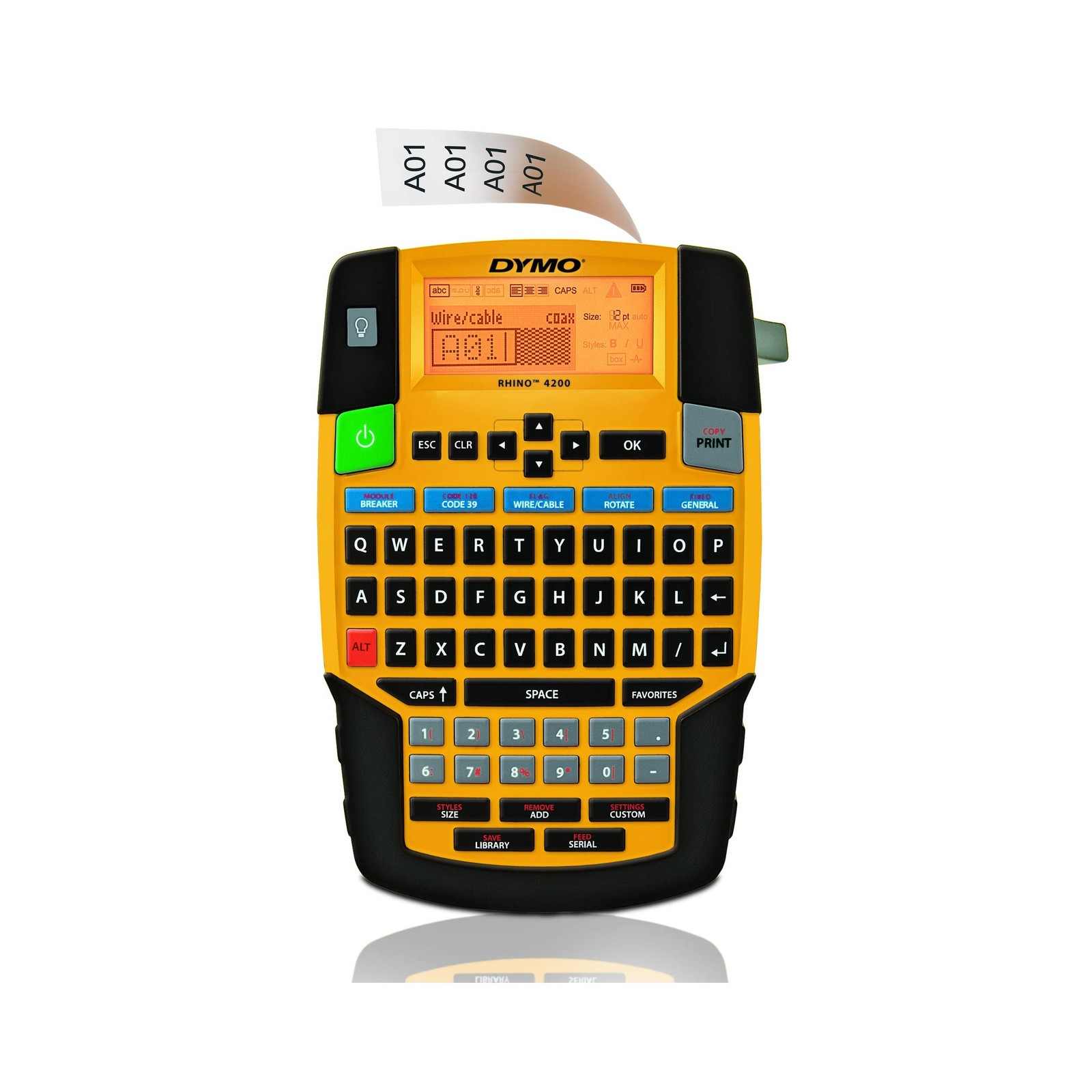 DYMO Industrial Label Maker | Rhino 4200 Label Maker Time-saving Hot Keys Pri...
