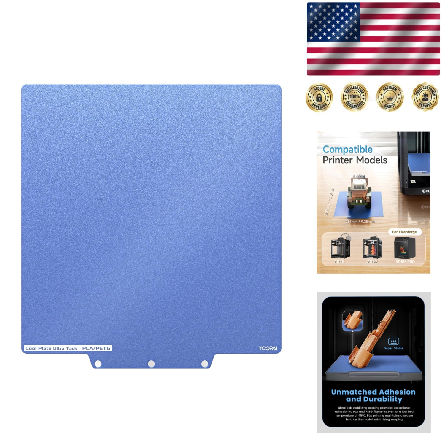 Durable Cold Low Temperature 3D Printer Bed 235x235mm with Cost-Effective Design