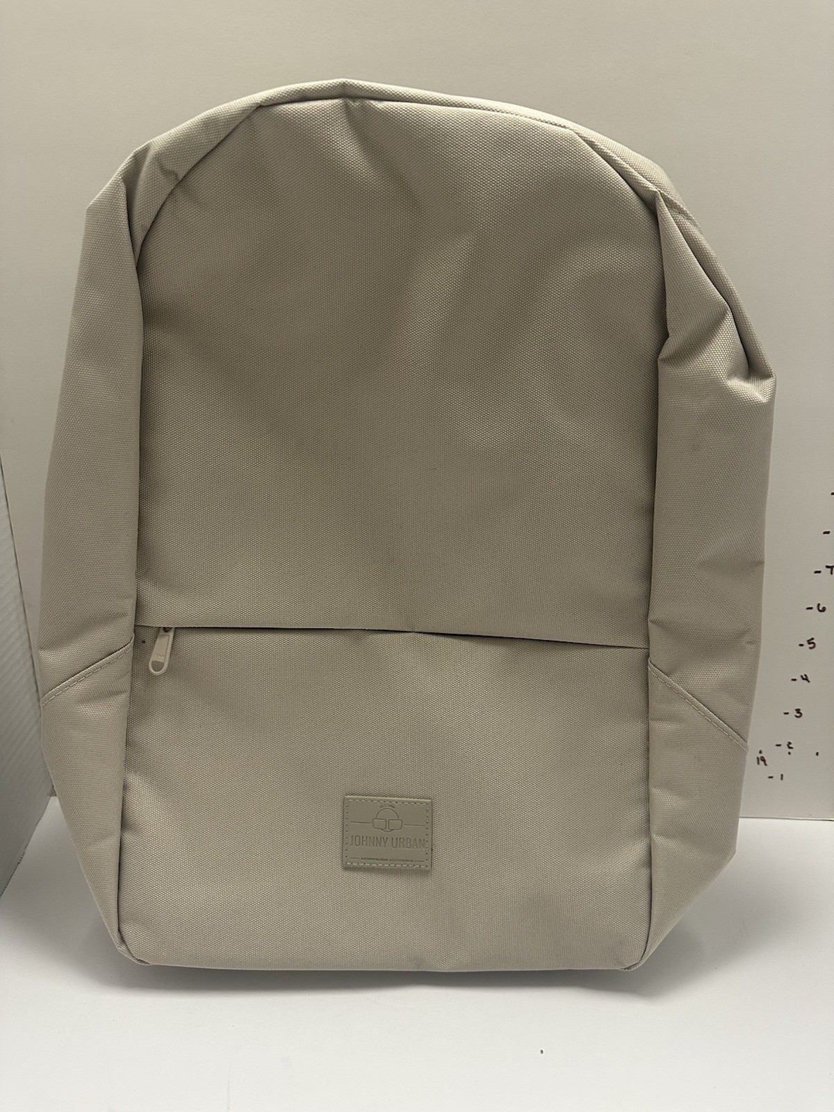 Johnny Urban Eco Series Beige Backpack for 15 in Laptop, Recycled PET