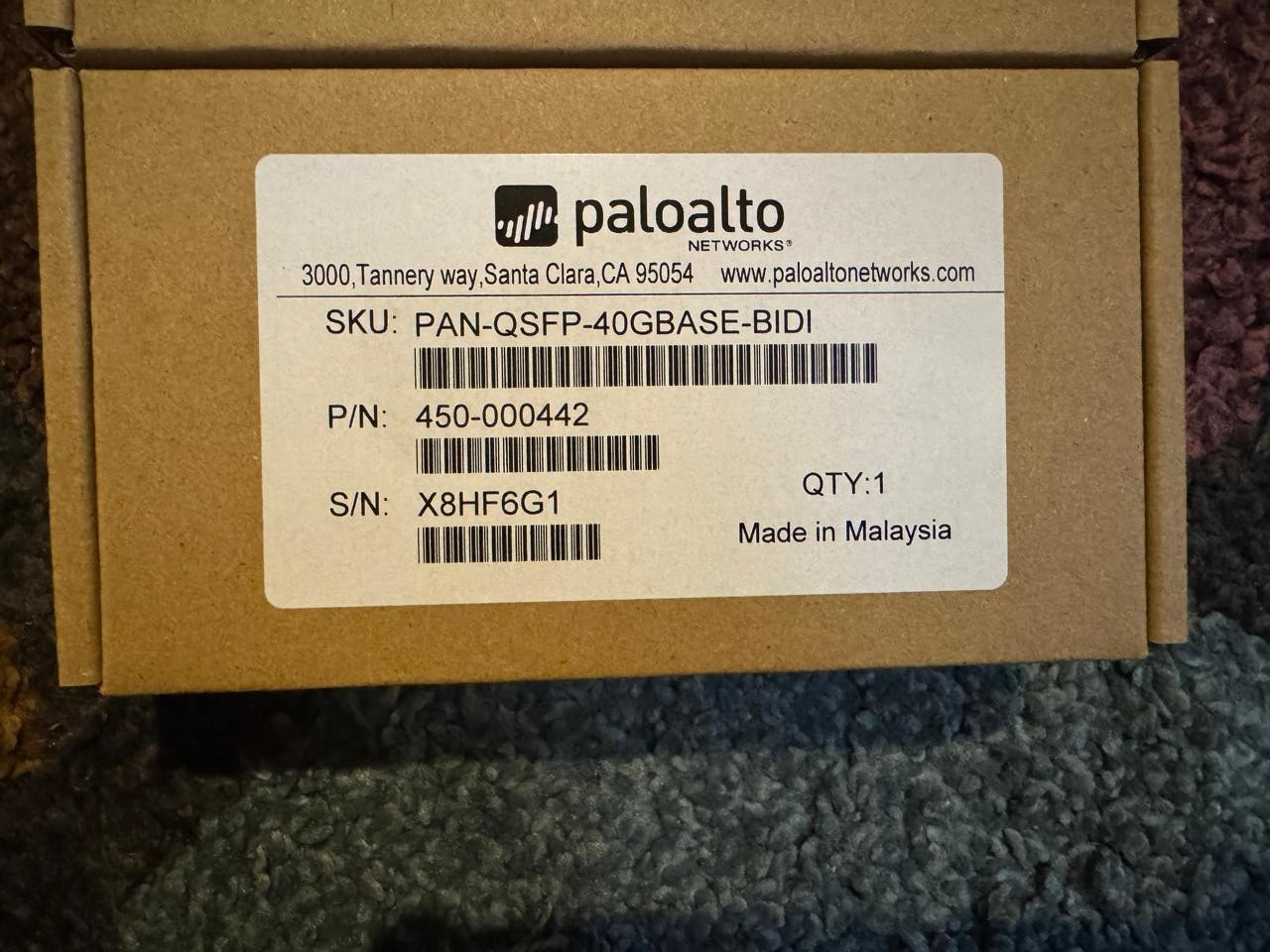 PALO ALTO PAN-QSFP-40GBASE-BIDI QSFP+ form factor, 40Gb SFP - New In box