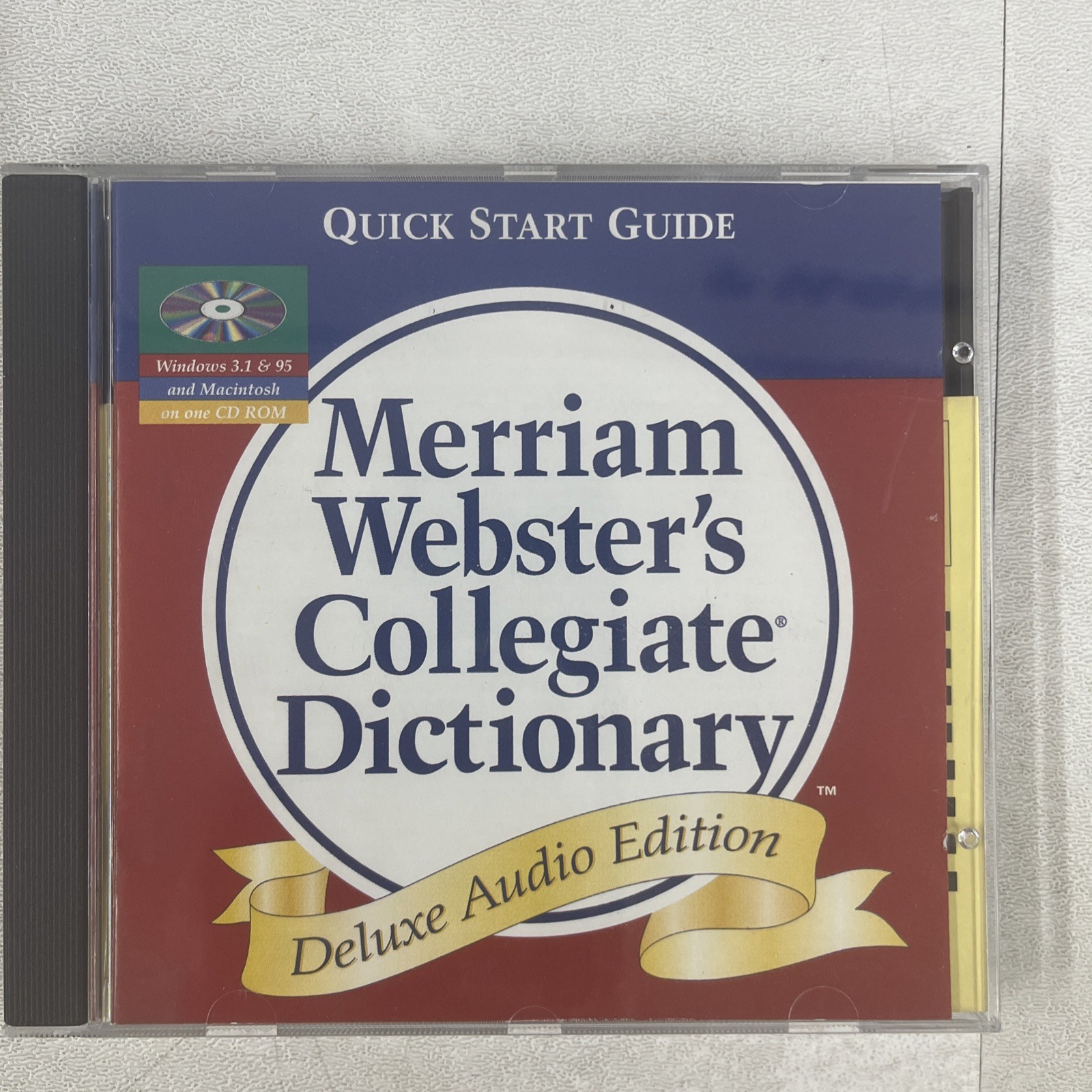 Merriam Webster Collegiate Dictionary Deluxe Audio Edition Mac and PC CD