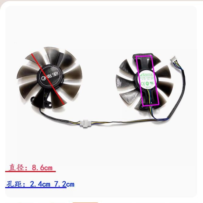For GALAX GTX1060 GTX950 960 Black/General Graphics Card Cooling Fan GA91S2H