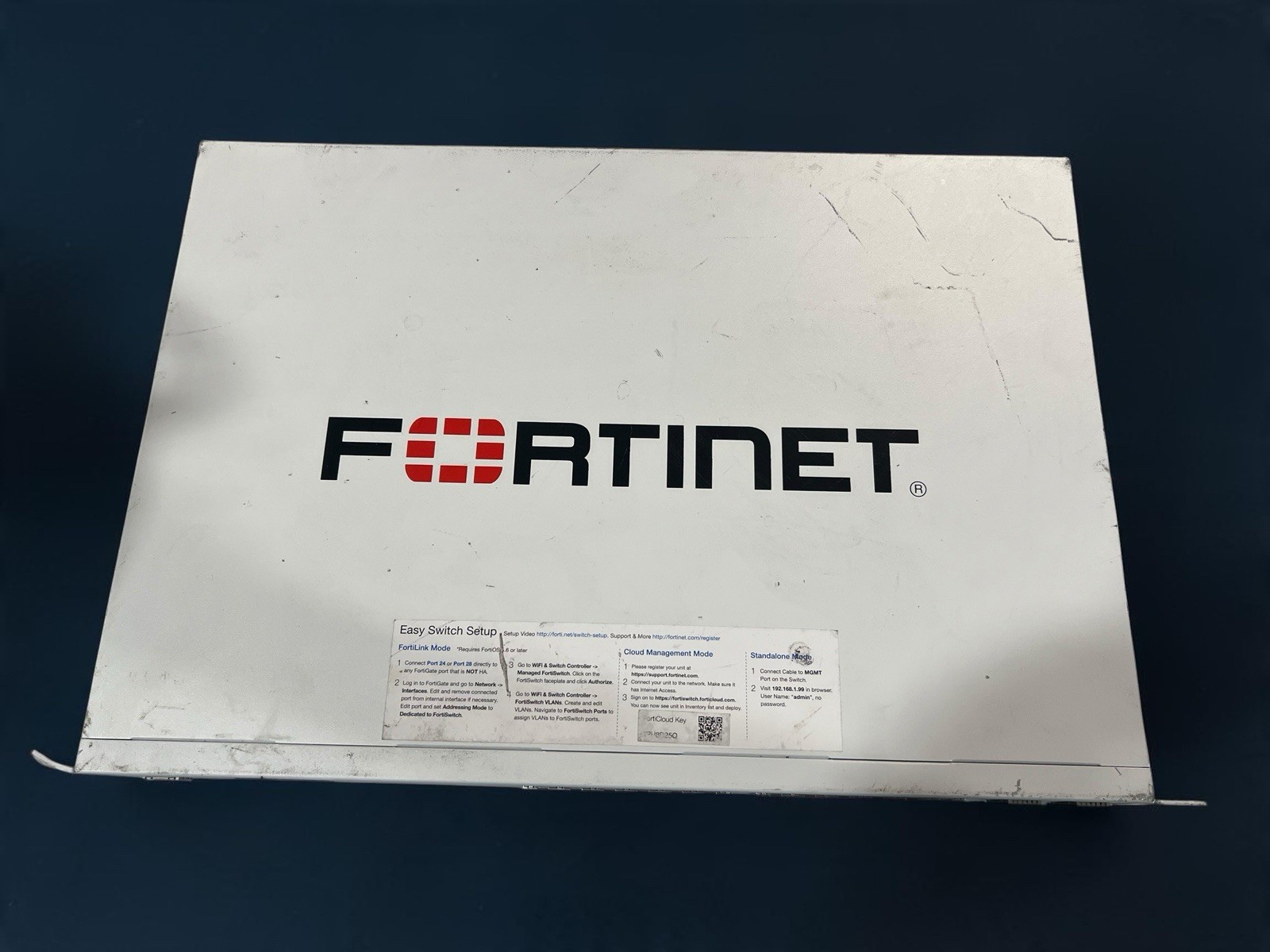 Fortinet FortiSwitch FS-124E-POE 24-Port Gigabit Managed PoE Network Switch