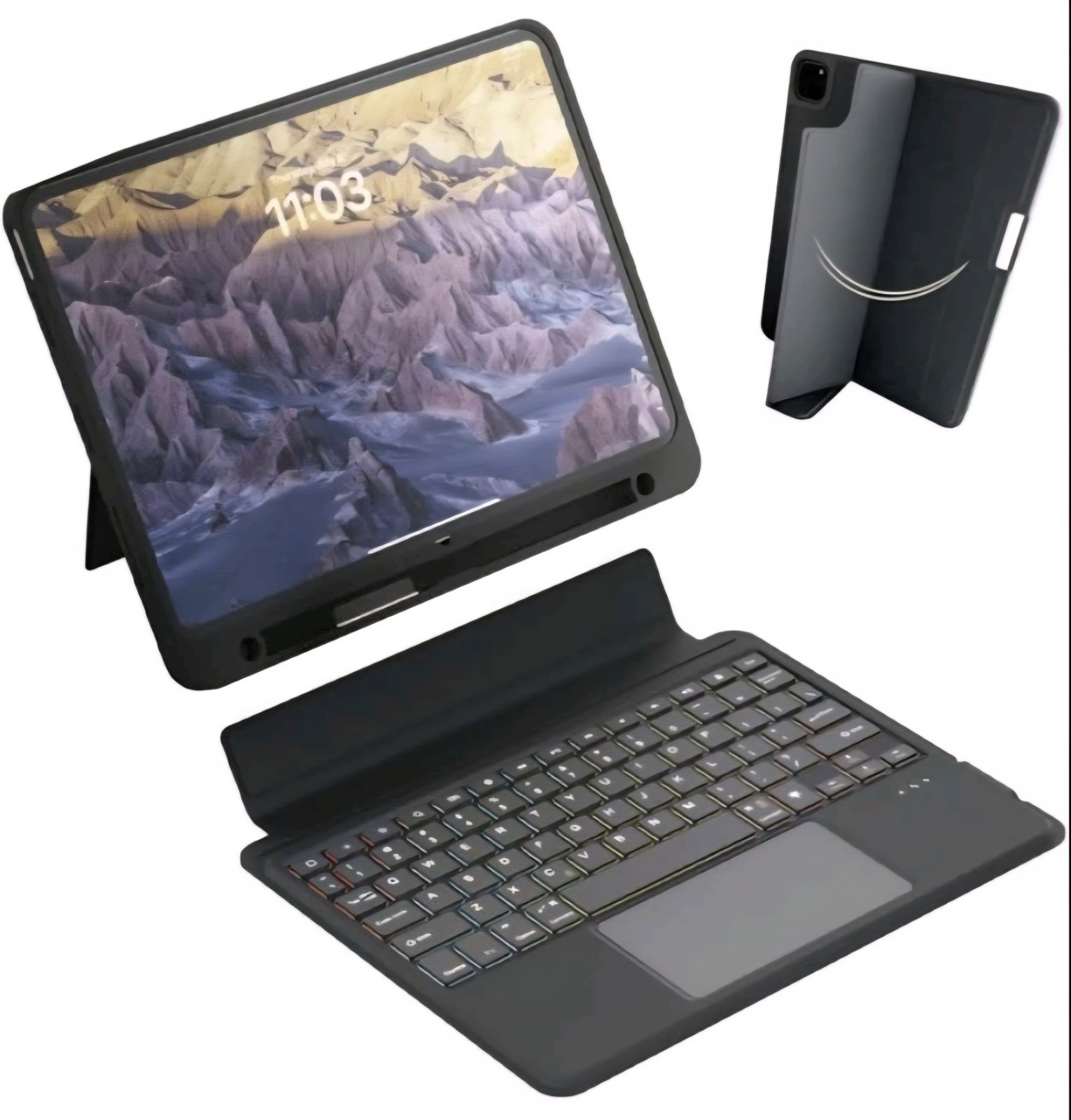 EIP Magnetic Keyboard Case for Apple iPad 7 8 9 & Air 3 Built In Keyboard w Trac