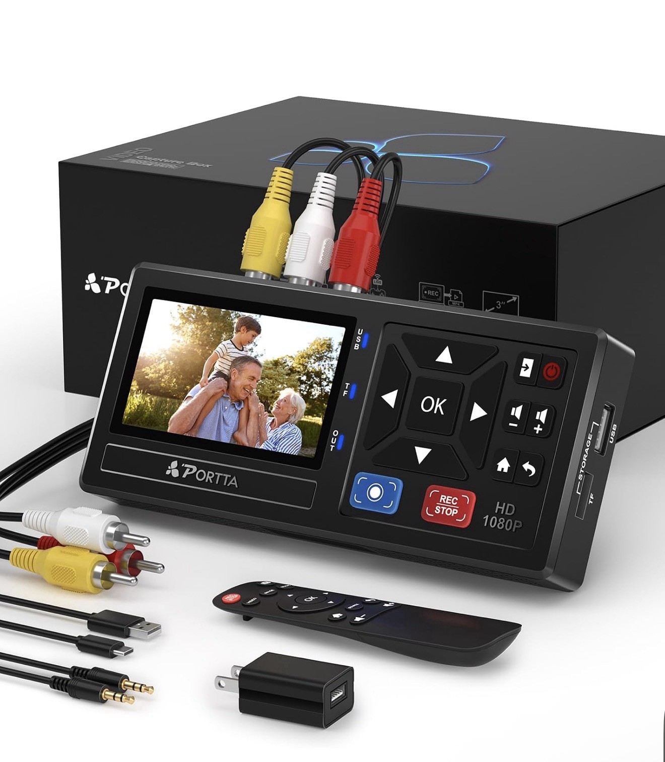 VHS to Digital Converter, Video Digital Recorder with Remote Model CHR101 Portta