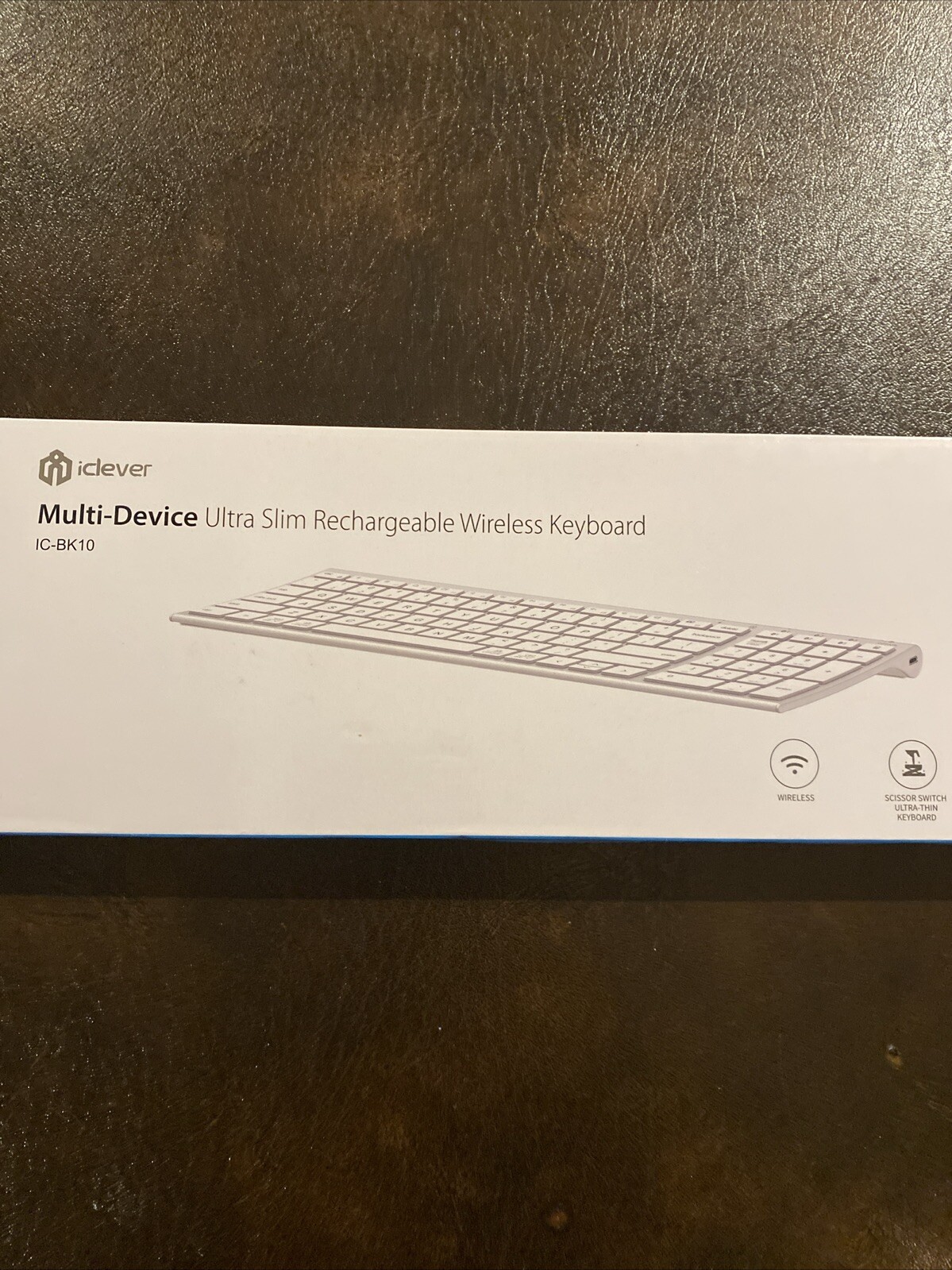 New iClever IC-BK10 Multi Device Connection Rechargeable Wireless Keyboard