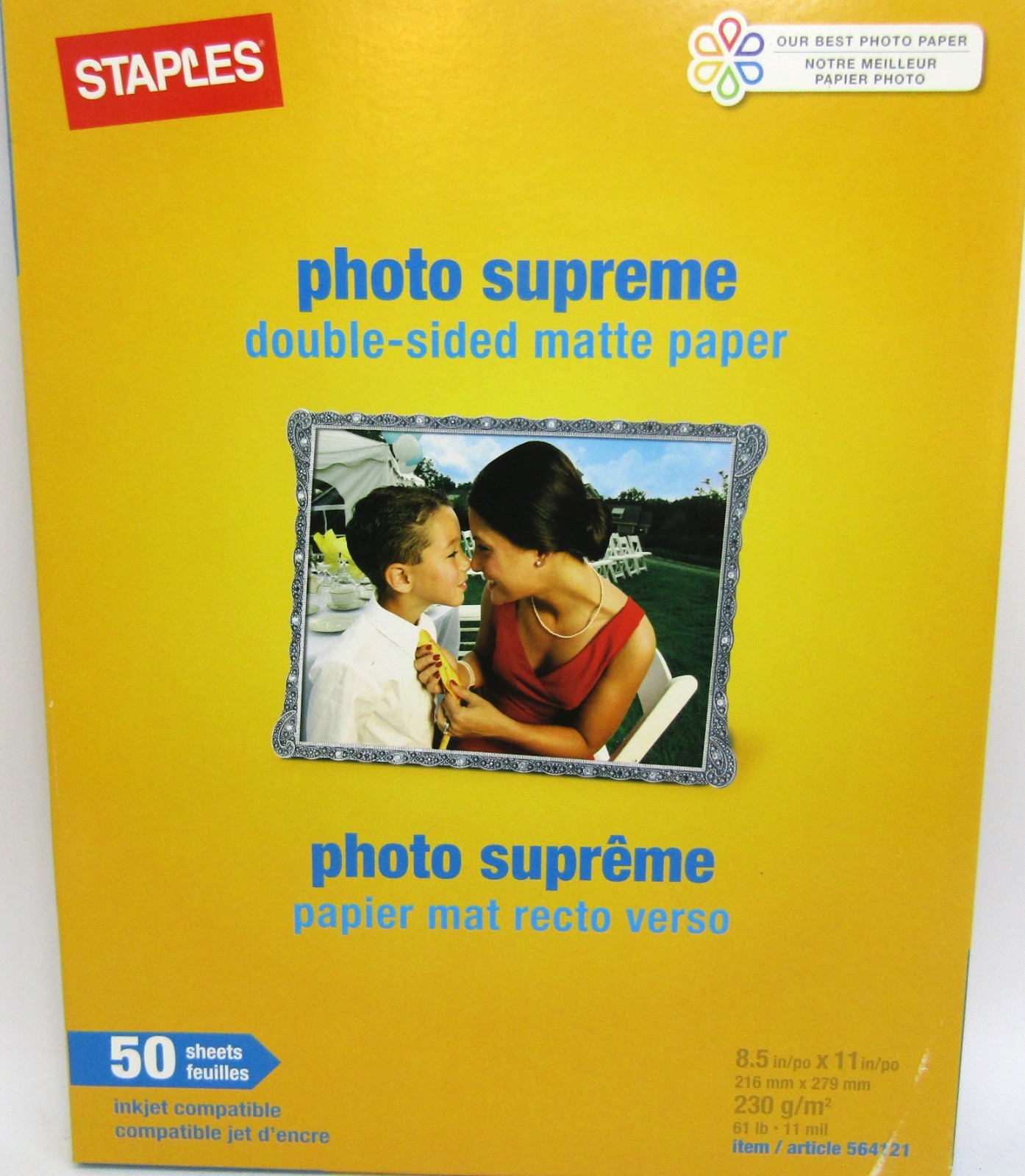 Staples Photo Supreme Double Sided Matte Paper 8.5 X 11, 50 Sheets.