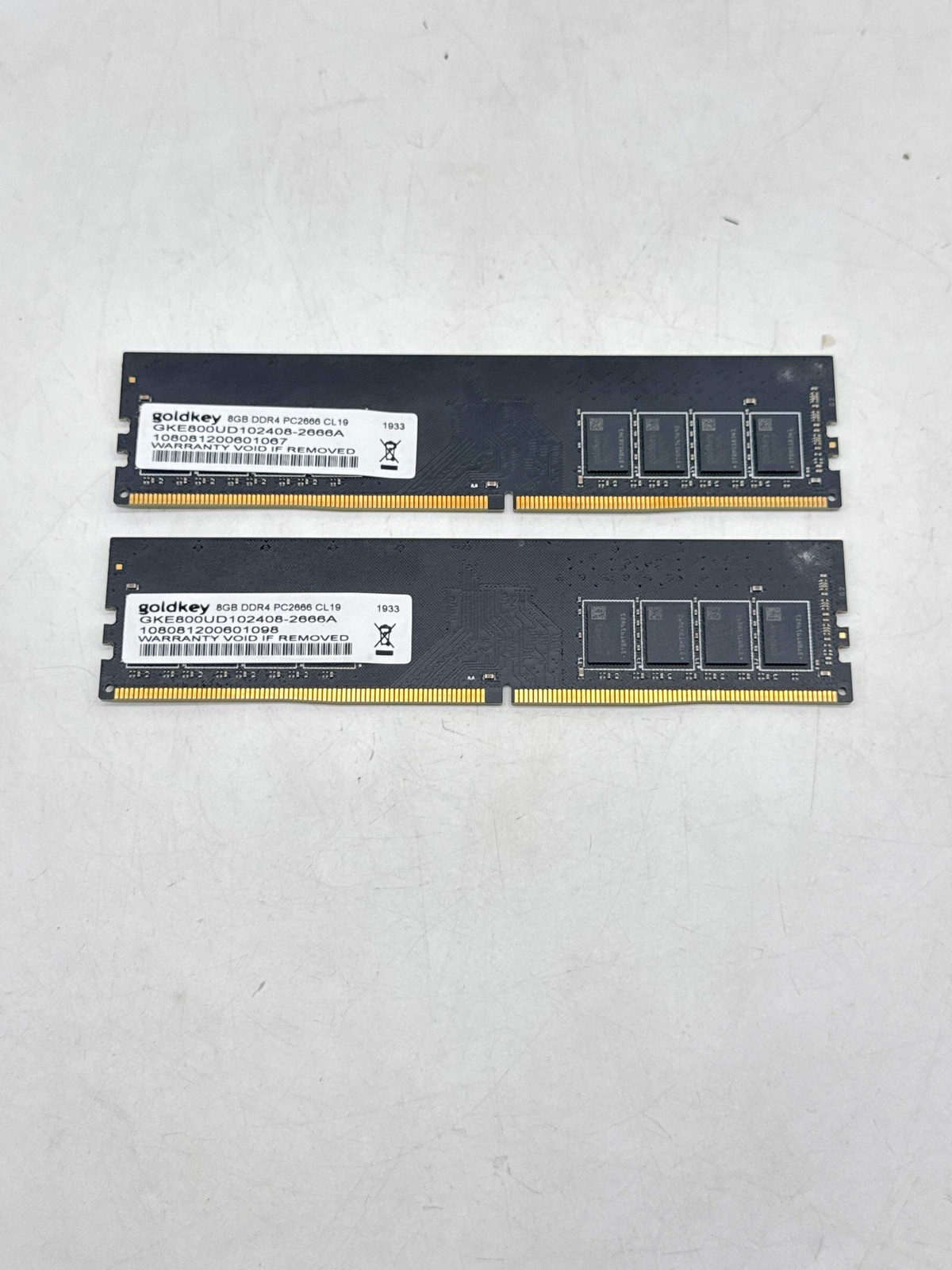 GOLDKEY 8GB DDR4 2666MHz Desktop RAM Model GKE800UD102408-2666A - Used