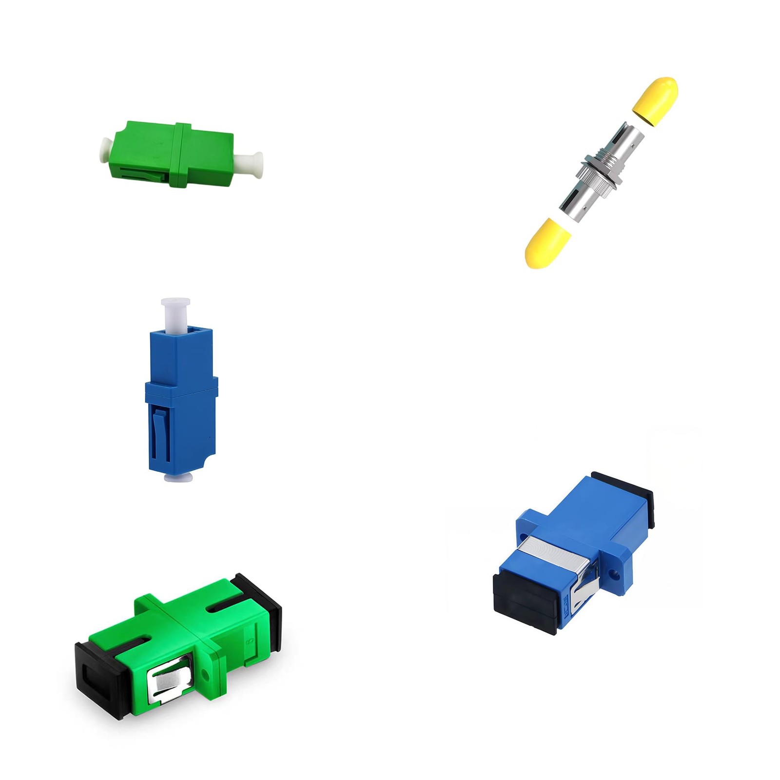 34 PCS Fiber Optic Coupler Kit Protective Box Connector Fits LC/APC SC/APC