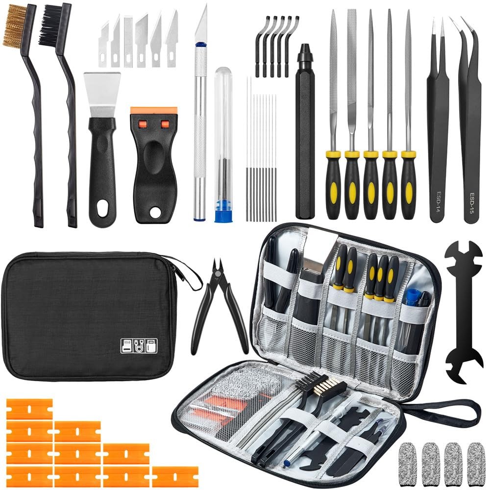 50Pcs 3D Printer Tool Kit & Accessories for All FDM/SLA Printers, Includes Nozzl