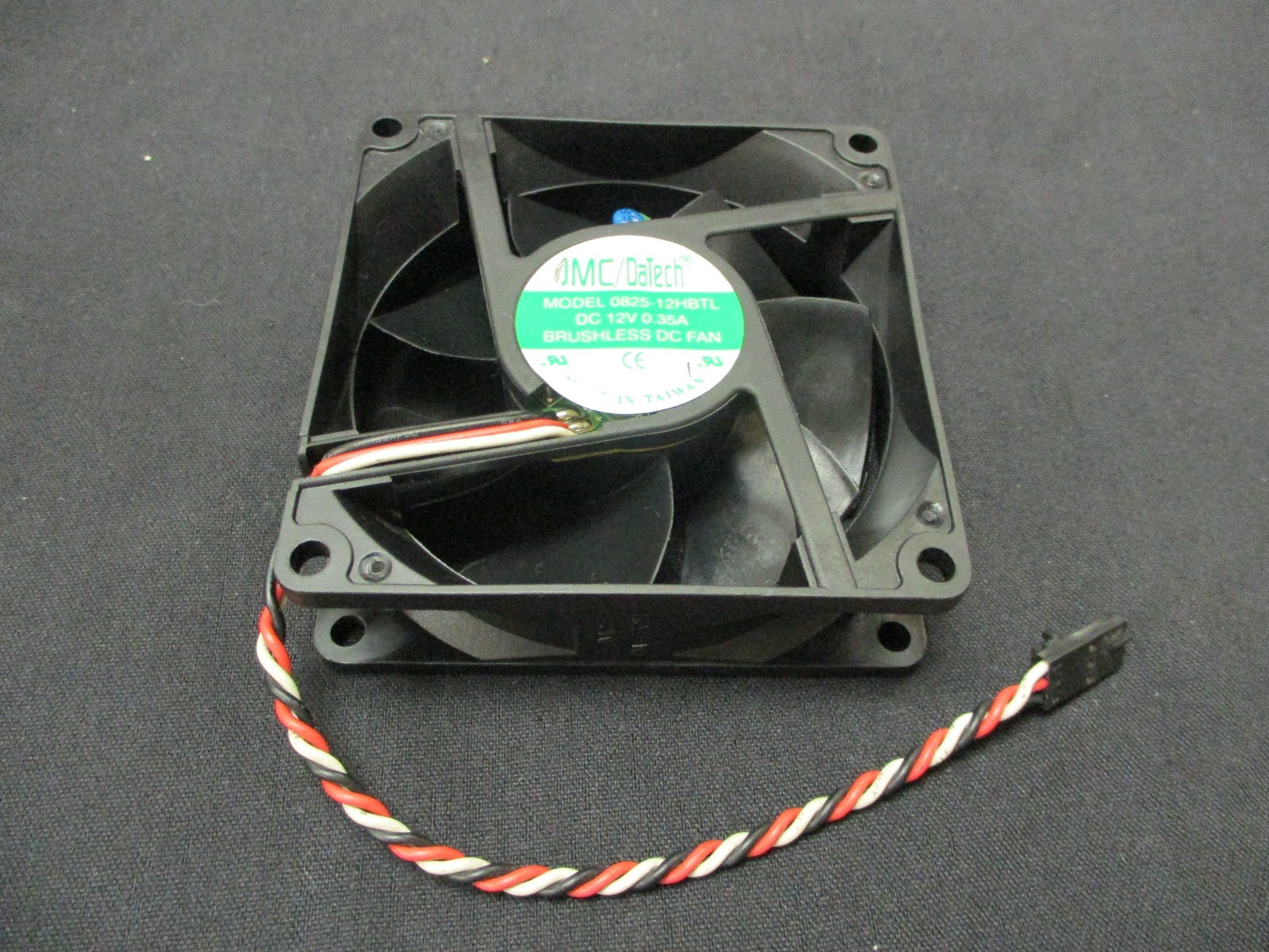 JMC/DaTech 0825-12HBTL Used, working DC 12V, 0.35 Amps Brushless DC Fan 