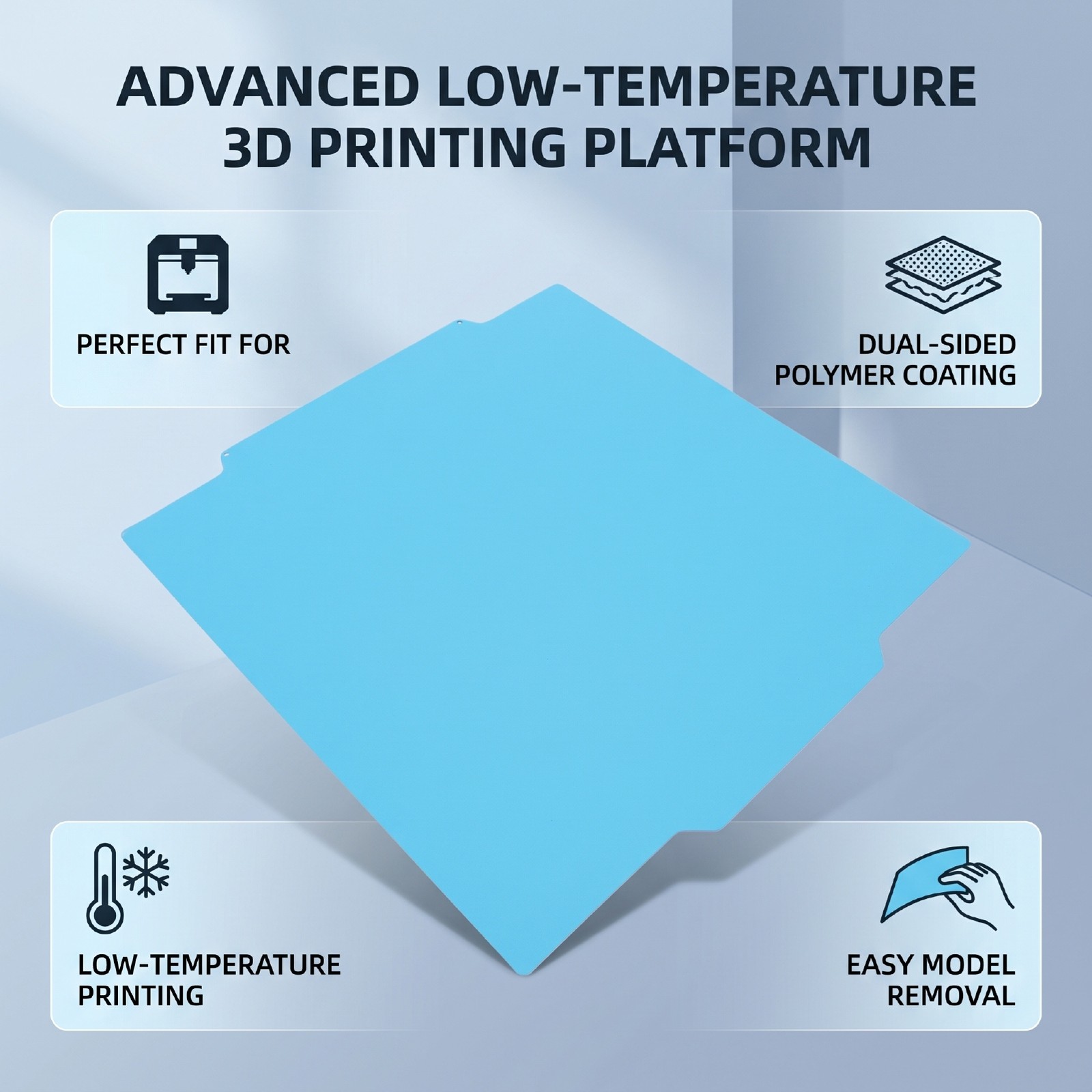 Dual Side Low Temperature Cold Printing Build Plate Replacement For Flashfor DSO