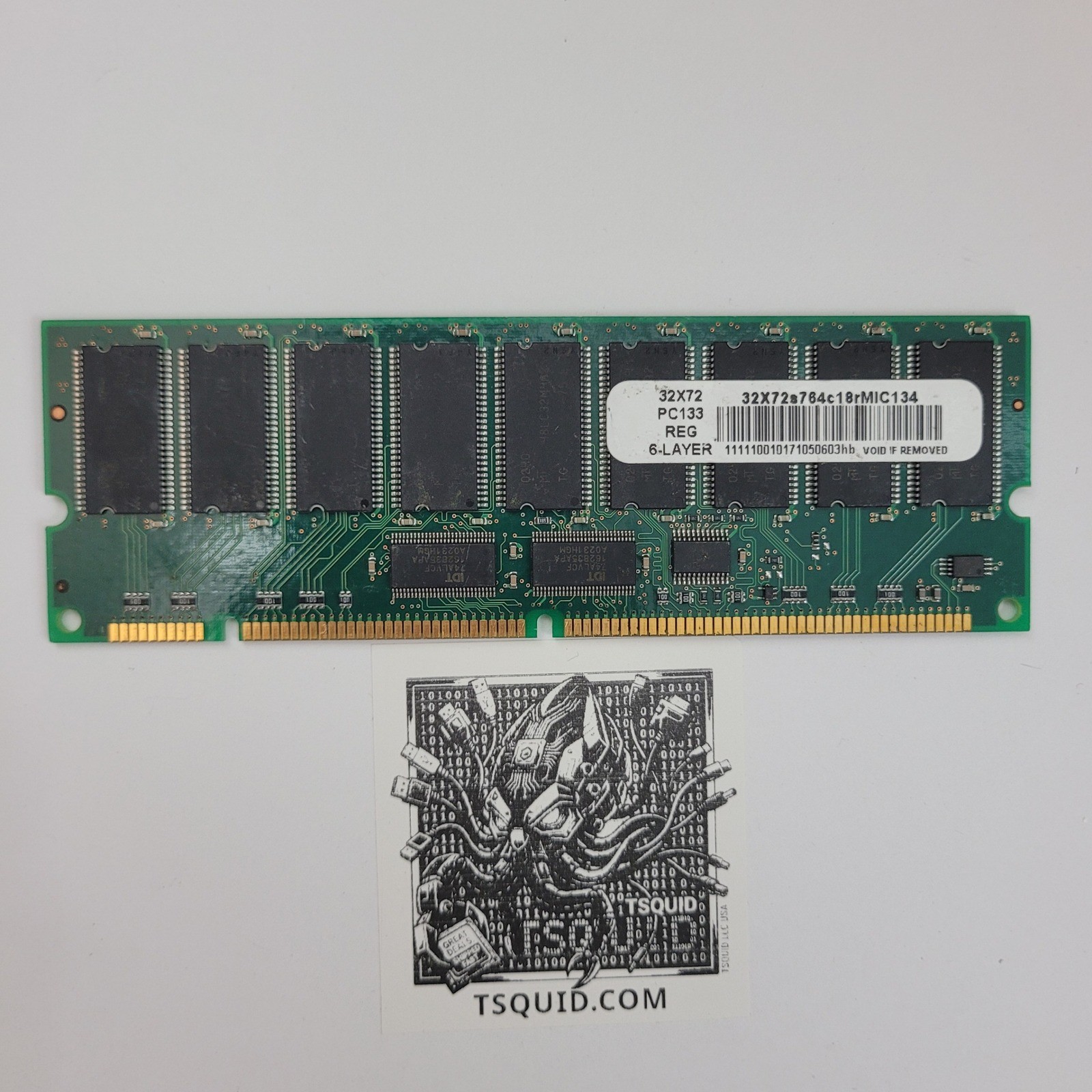 Micron RAM 32X7284c18rMIC134 256MB PC133 SDRAM ECC REG 168-Pin DIMM Memory