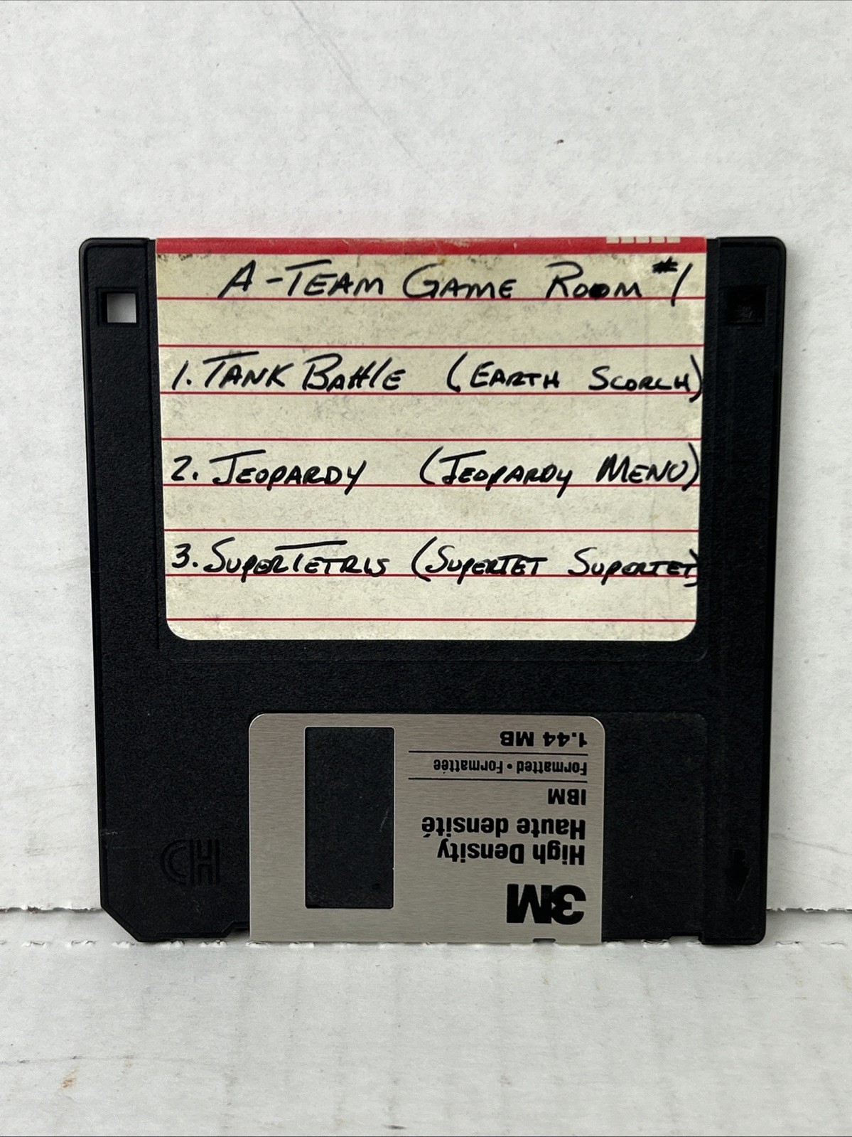 Vintage Floppy Disk Games A-Team Game Room Tank Battle Earth Super Tetris Jeopar