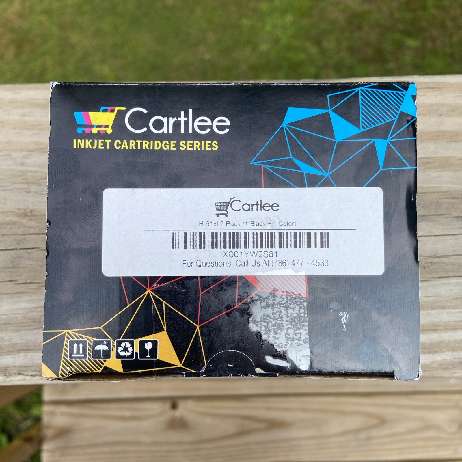 Cartlee Canon-Compatible H-61xl Ink 2-Pack (1 Black + 1 Multi-Color)