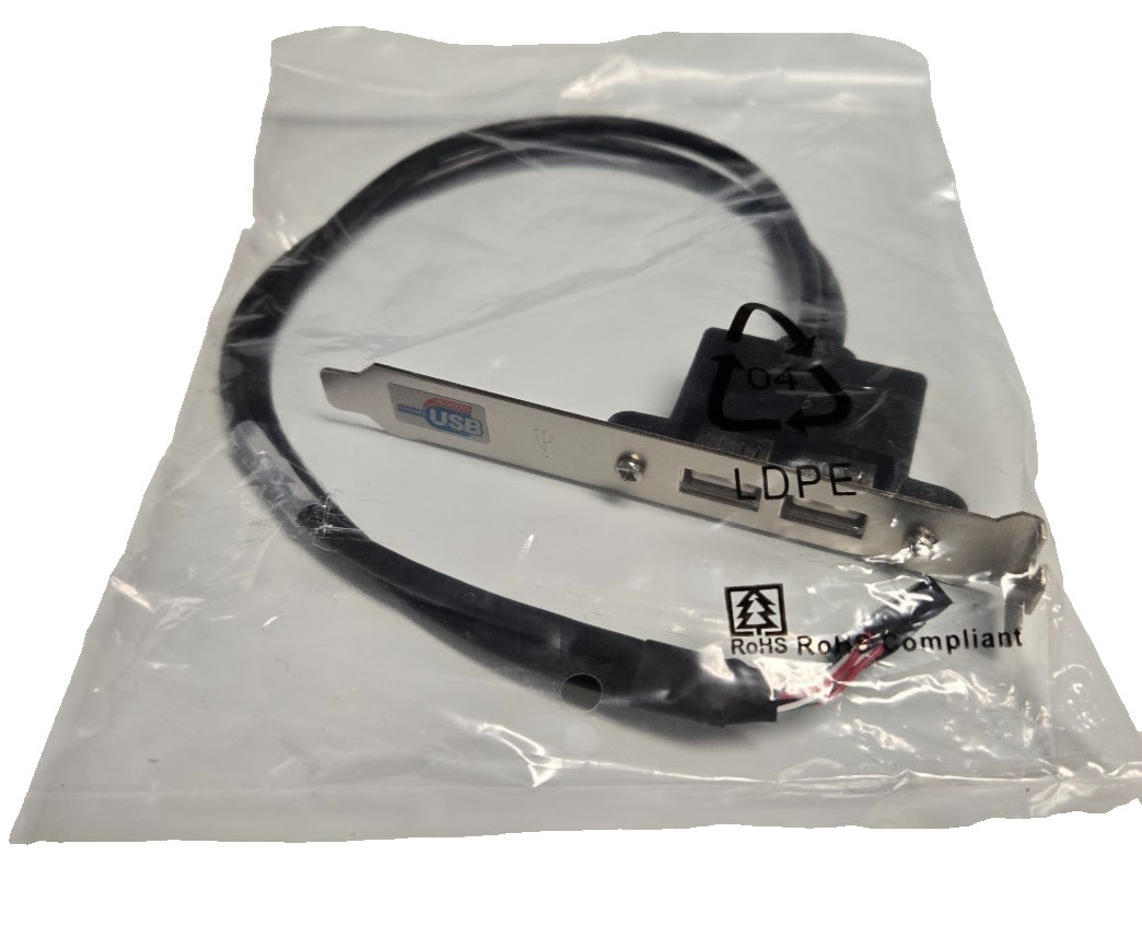 Supermicro CBL-CUSB-0664 USB Cable, 2 ports, 40CM, NEW, IN STOCK