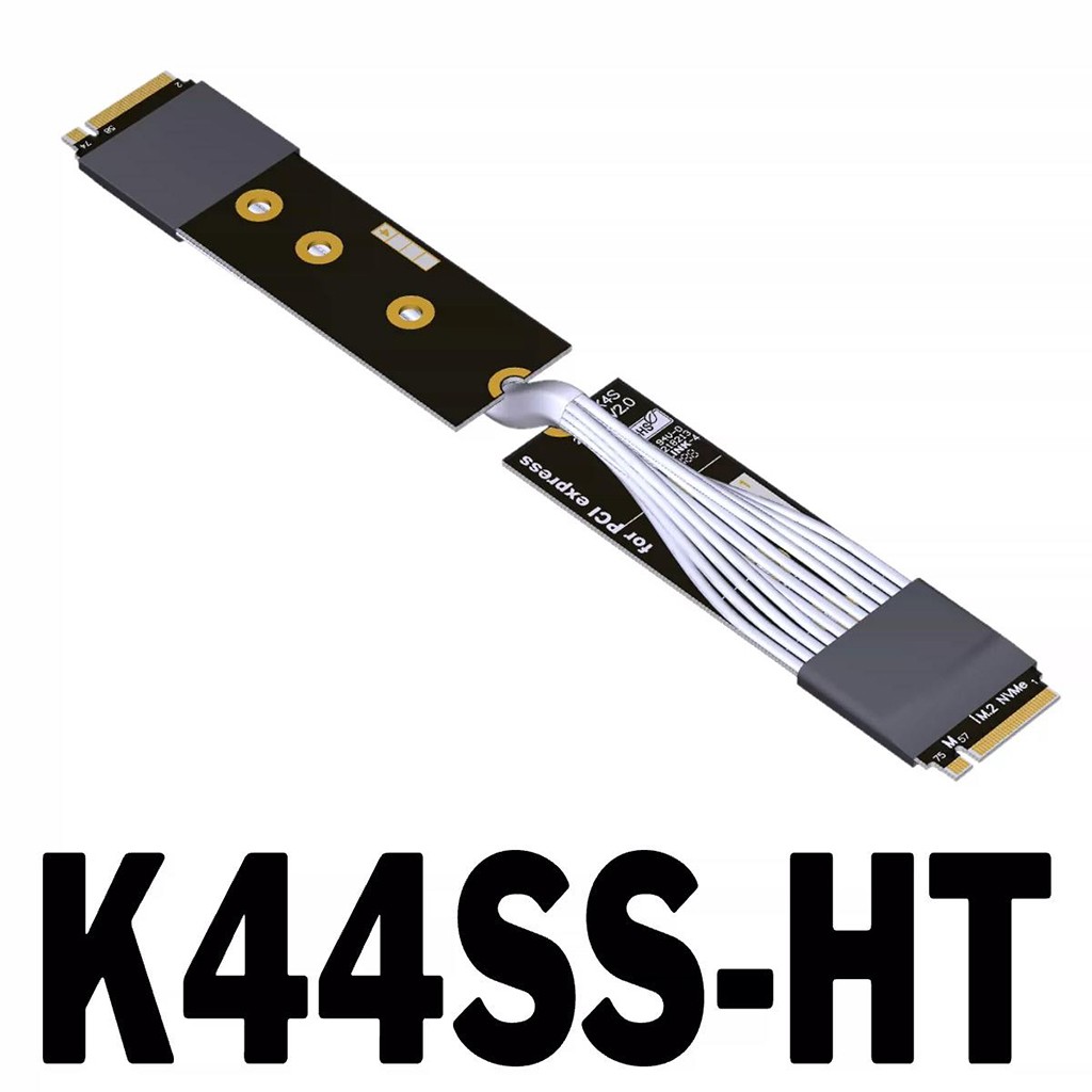 ADT-LINK M.2 NVMe x4 PCIe 5.0 Full-Speed Extension Cable - Gen5 Male Extender