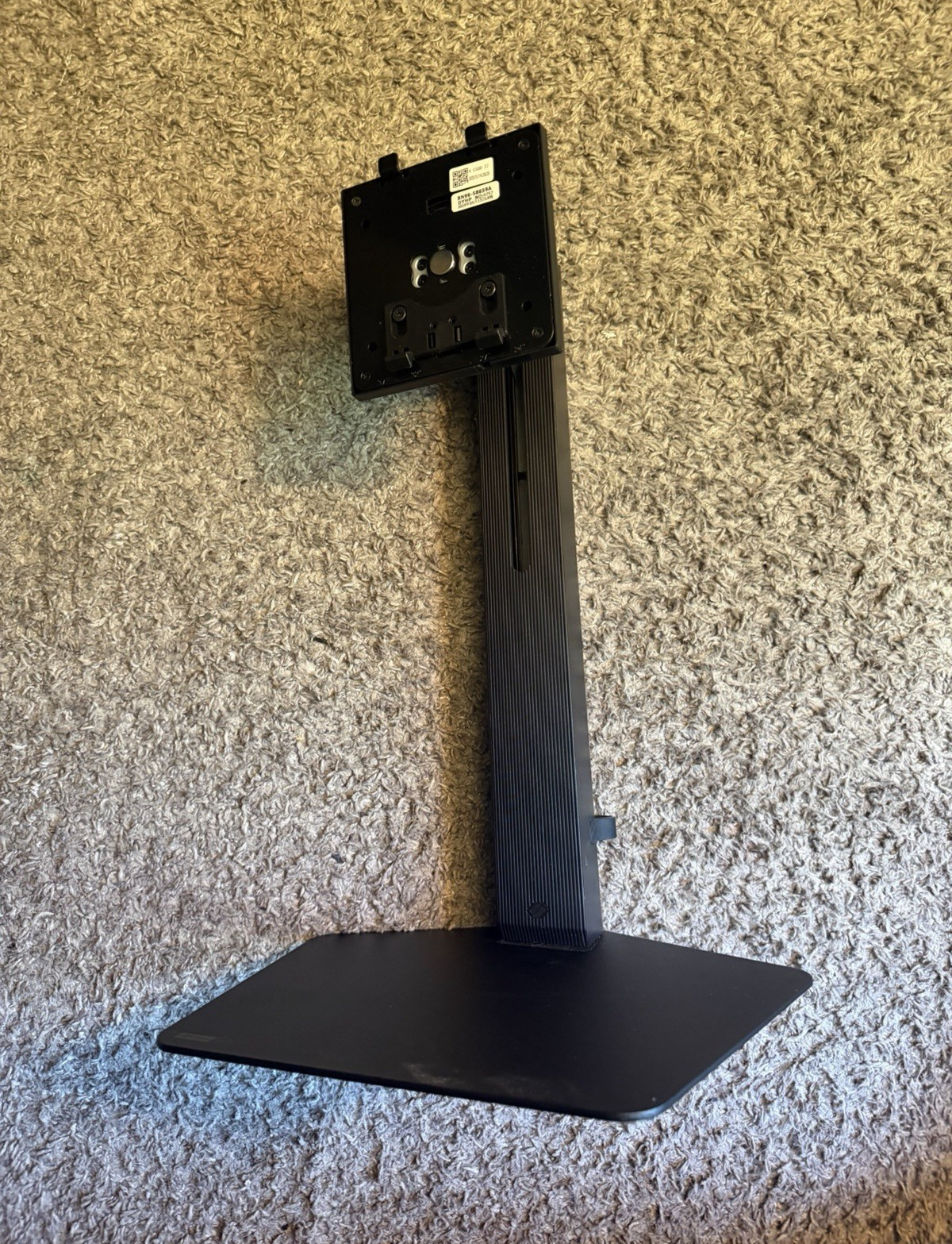 Black Universal Desktop Monitor Stand Base w/ Vertical Pole, VESA Mount Plate