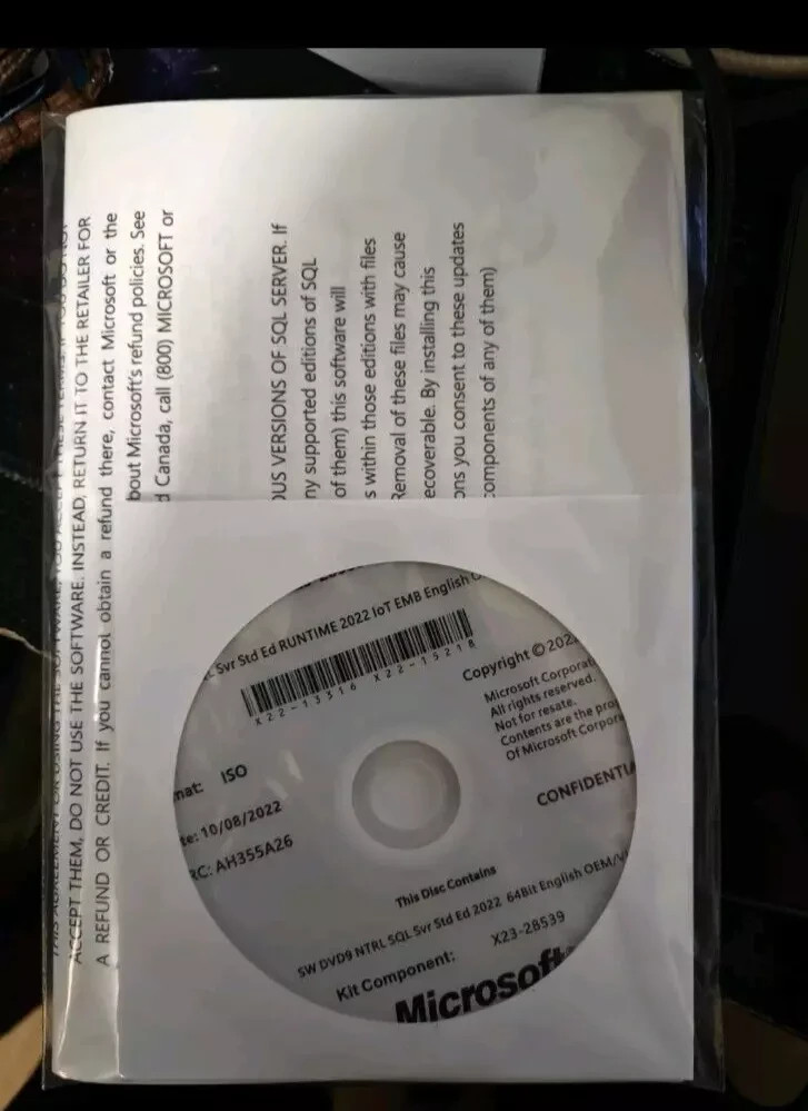 Microsoft SQL Server 2022 Standard Edition - 16 Core License Unlimited CALs