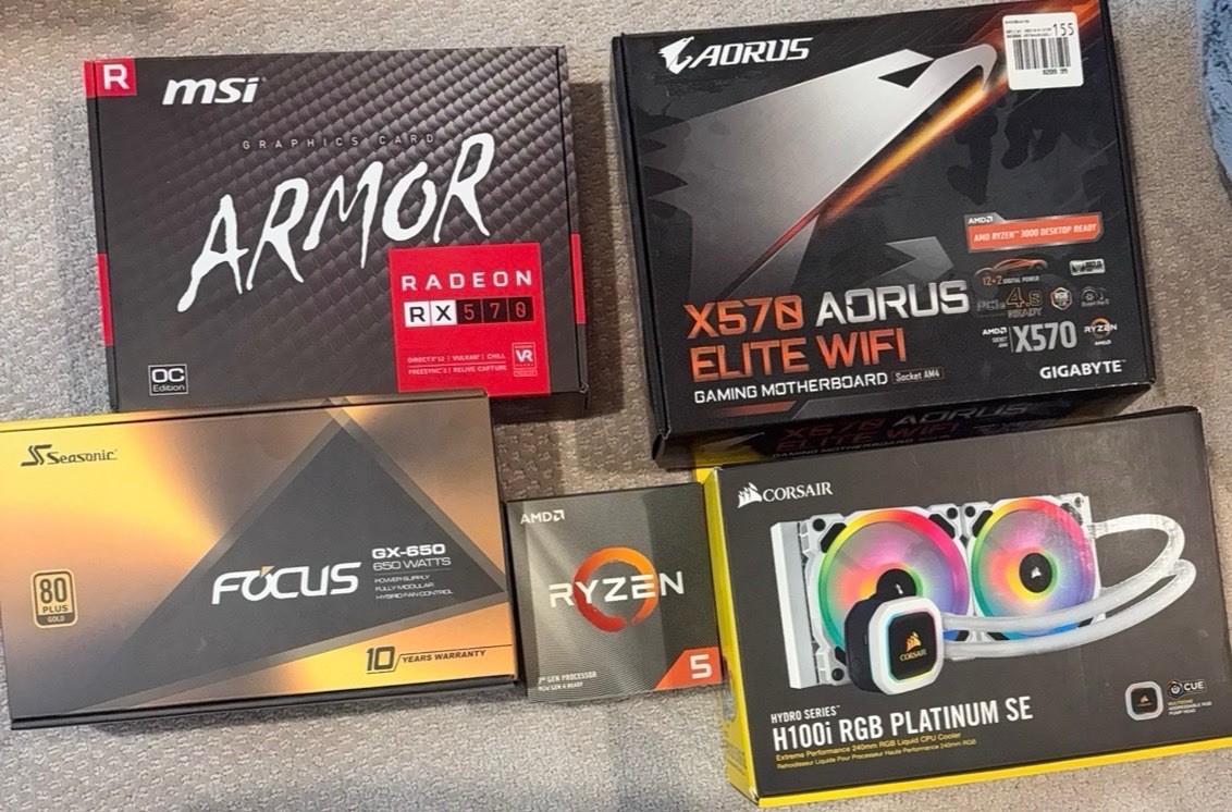 Custom Gaming PC Ryzen 5 3600 / RX 570 – Clean Build – Ready to Play