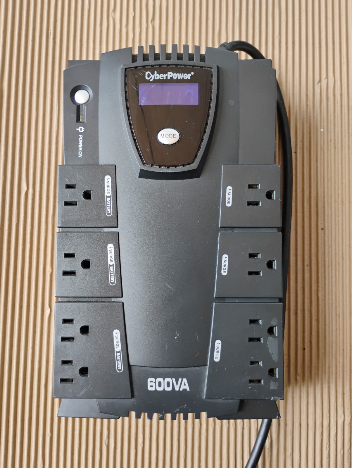 CyberPower 600VA 340W Uninterruptible Power Supply NO BATTERY WORKING