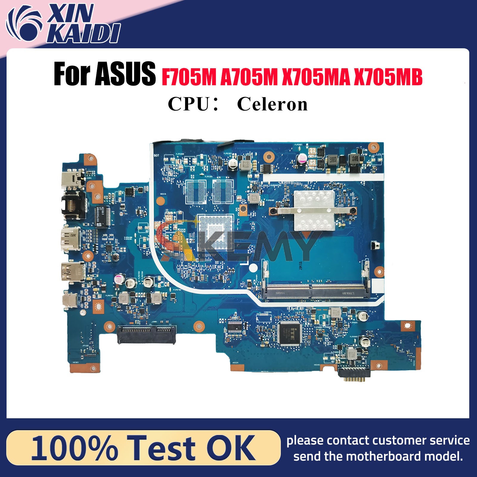 X705MA Laptop Motherboard For ASUS X705MB A705M X705M F705M Mainboard W/ CPU