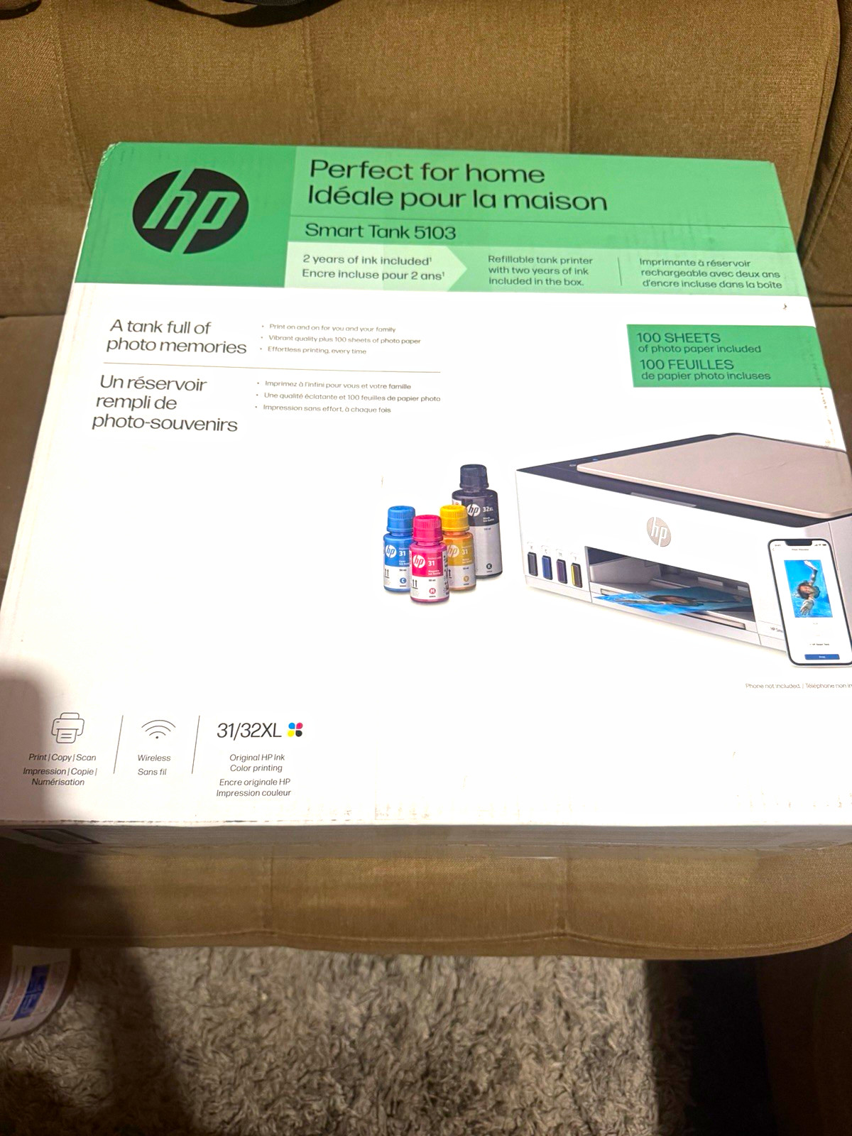 HP Smart Tank 5103 All-in-One Ink Tank Color Wireless Printer Scan Copy