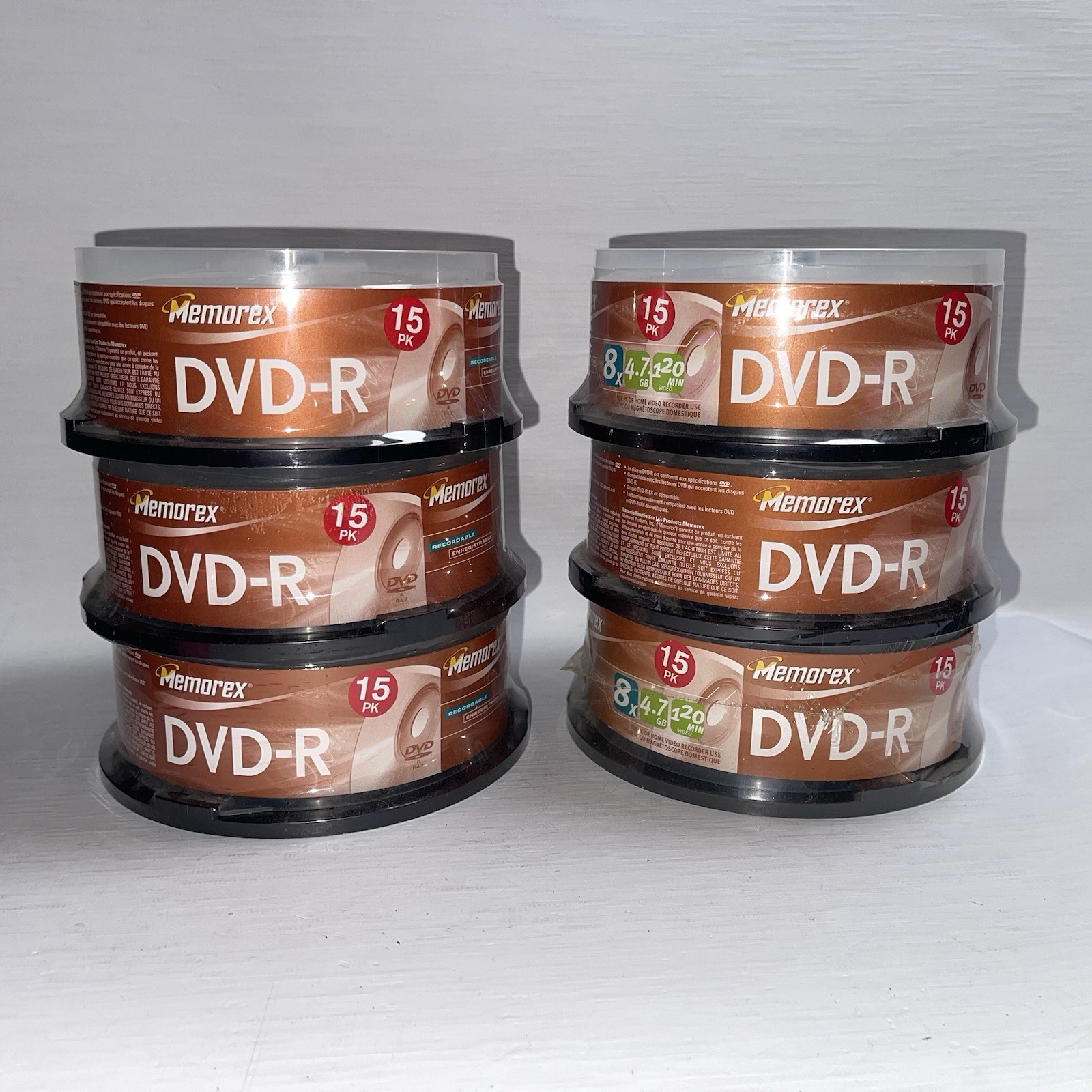 6 Memorex DVD-R 15 Pack Sealed/New in Packaging