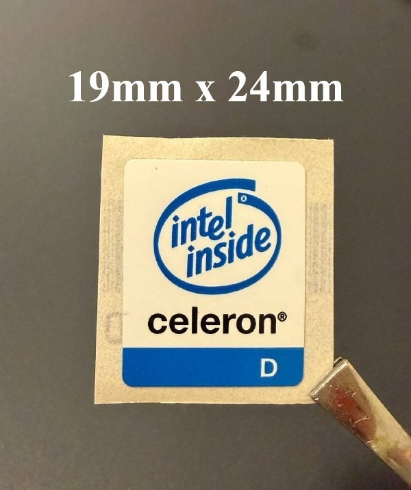 Intel Inside Celeron D / M Sticker Label Decal Badge