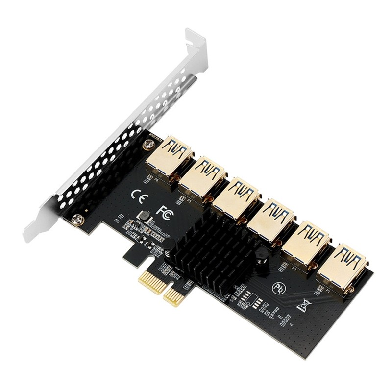 Pci for Express Pcie 1X To 6 Ports USB3.0 Expansion Card Pci-e X1 To X4 X8 X16 R