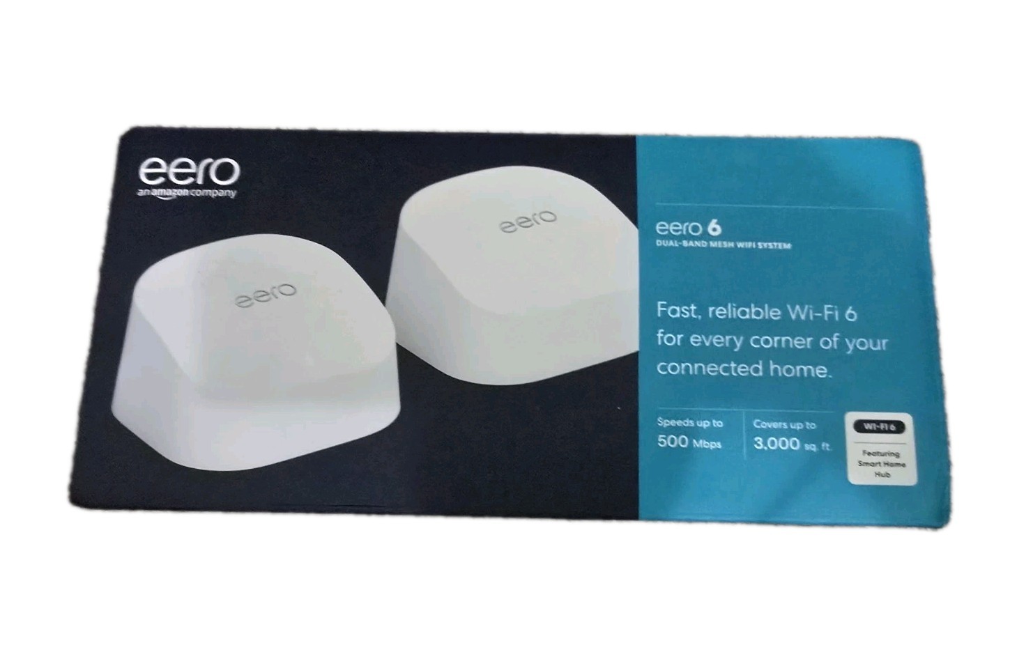 Eero 6 Dual-Band Mesh Wi-Fi Router System 2-Pack BRAND NEW 