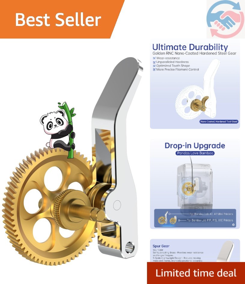 Panda Claw Upgraded Extruder Brass Gear Compatible with Bambu-Lab A1/A1 Mini ...