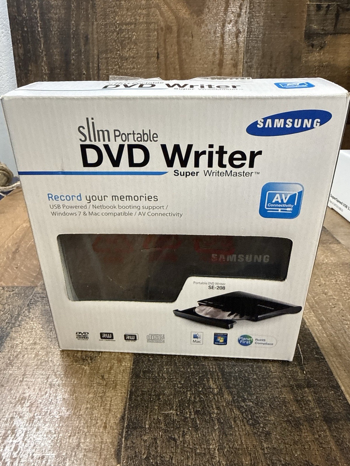 Samsung Super WriteMaster Slim Portable DVD Writer USB 2.0 #SE-208AB/TSBS
