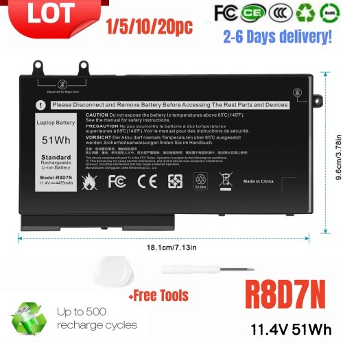 ✅LOT 1-20PCS R8D7N For Dell Latitude 5400 5500 E5400 Inspiron 7590 2-in-1 Series