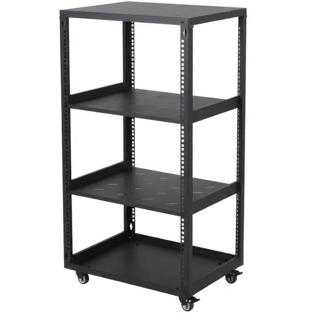 15/20U Heavy Duty Open Frame Network Server Rack with Casters Wall Mount AV Rack