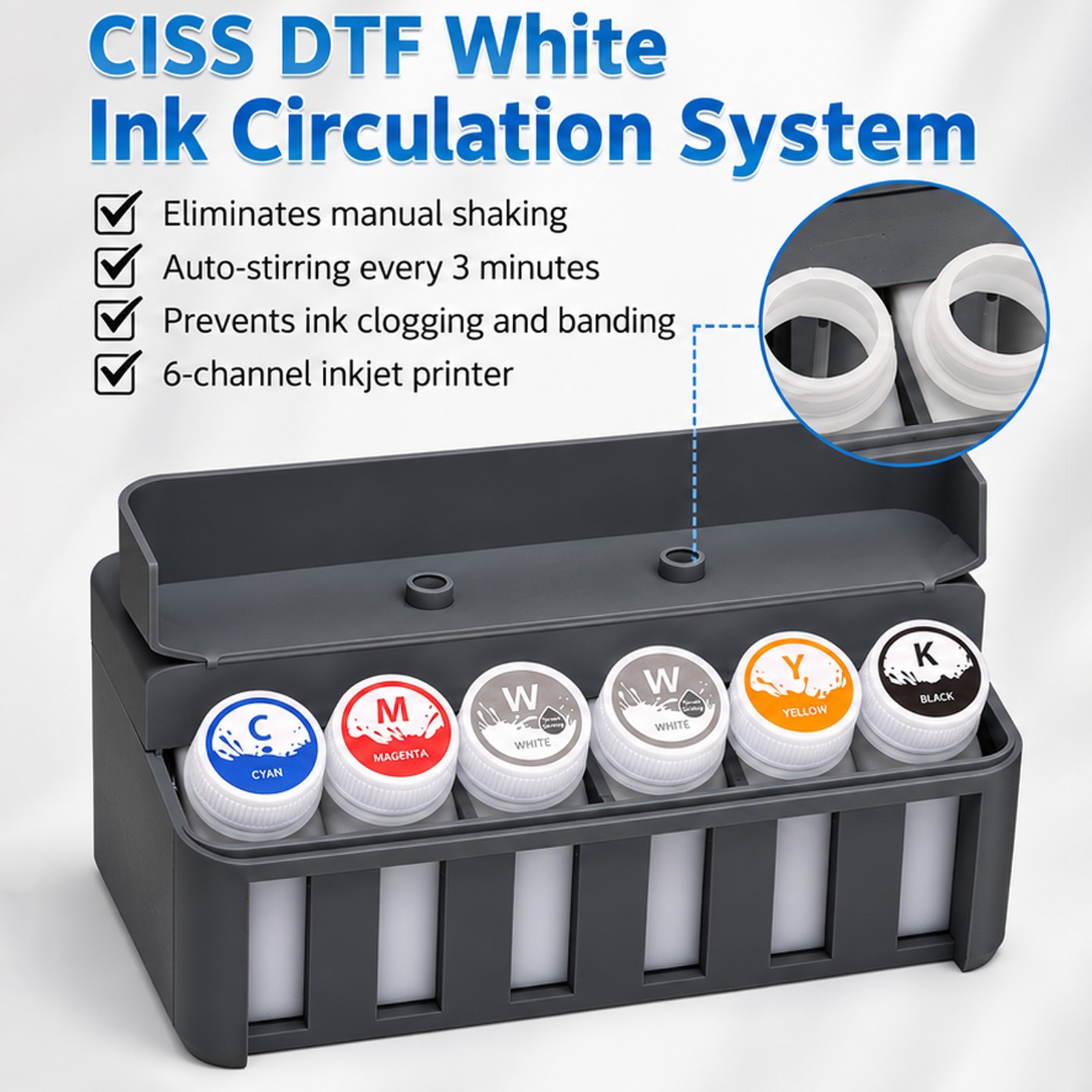 OFFNOVA DTF CISS White Ink Circulation System ET-8550 L805 XP-15000 Open Box