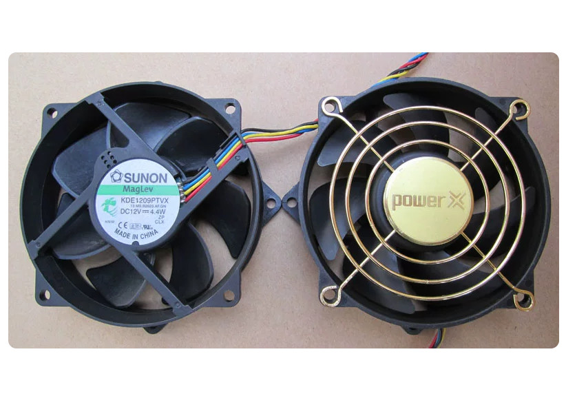 New For SUNON 9cm 9025 Magnetic Levitation Bearing 4-pin KDE1209PTVX Cooling Fan