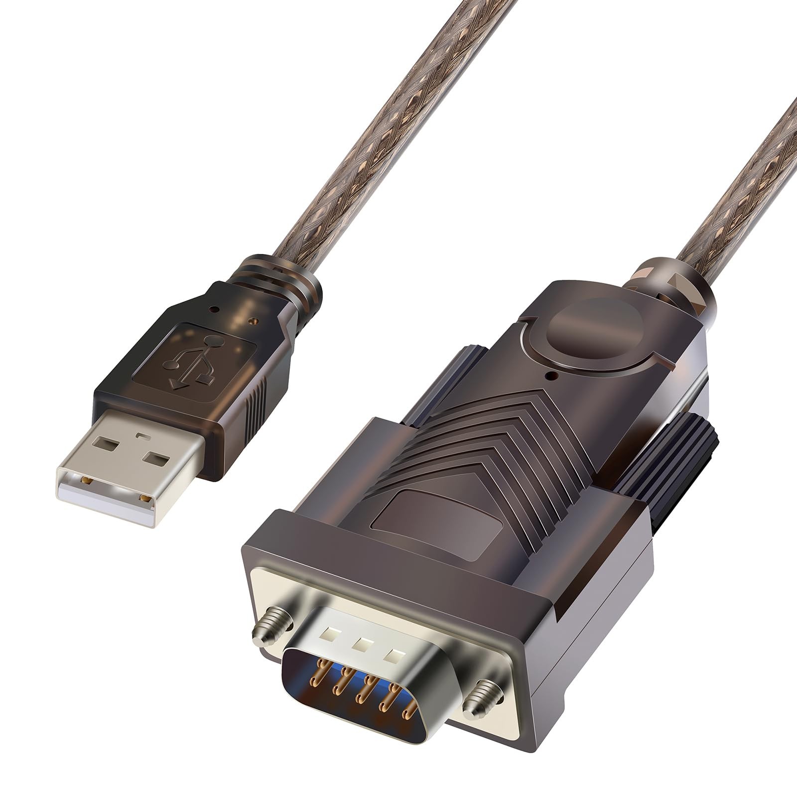 USB to RS232 Adapter with FTDI Chipset: 10ft USB 2.0 Male to RS232 Female DB9...