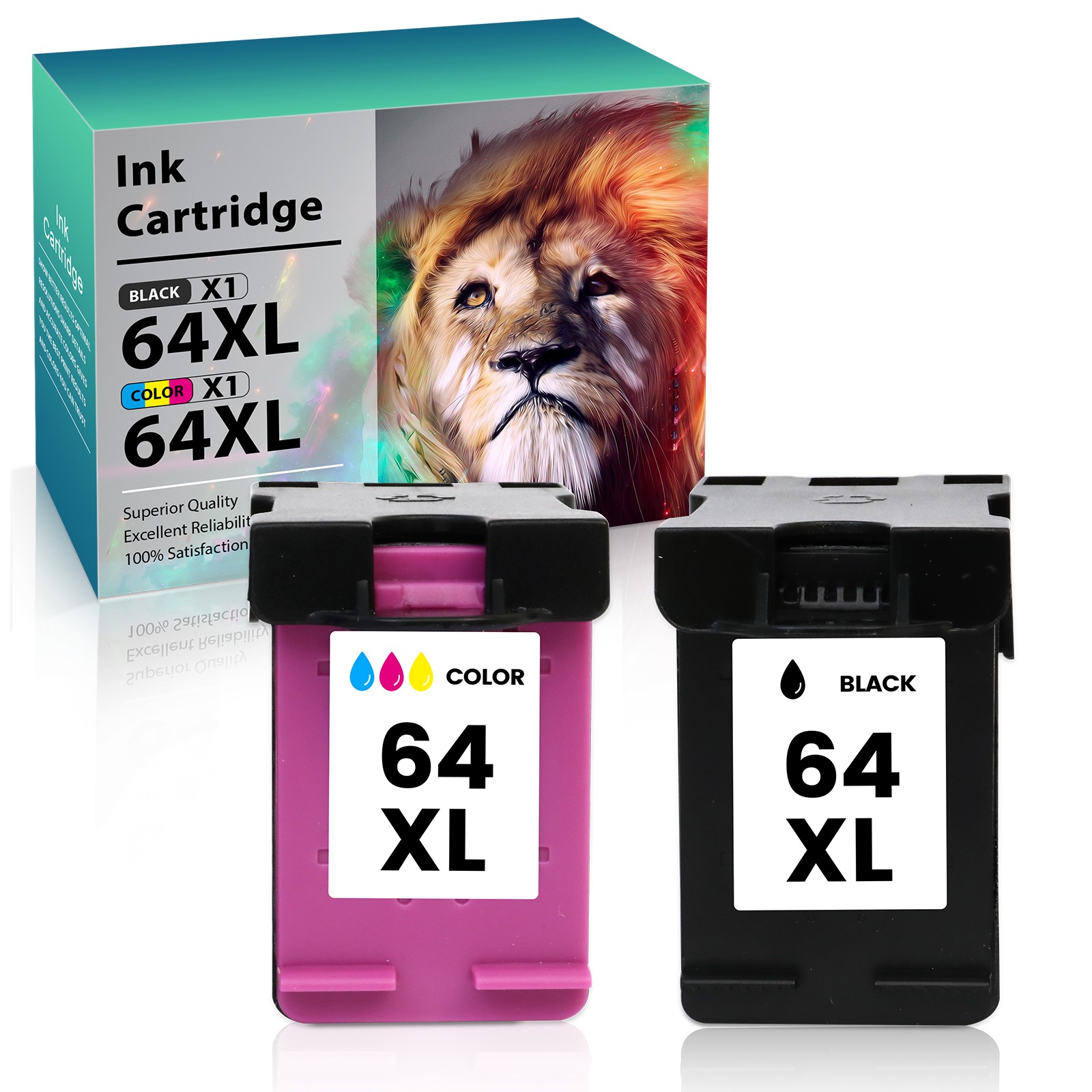 64XL Ink Cartridges for HP Envy Photo 7855 7155 7858 6255 7800 7164 6255 Printer