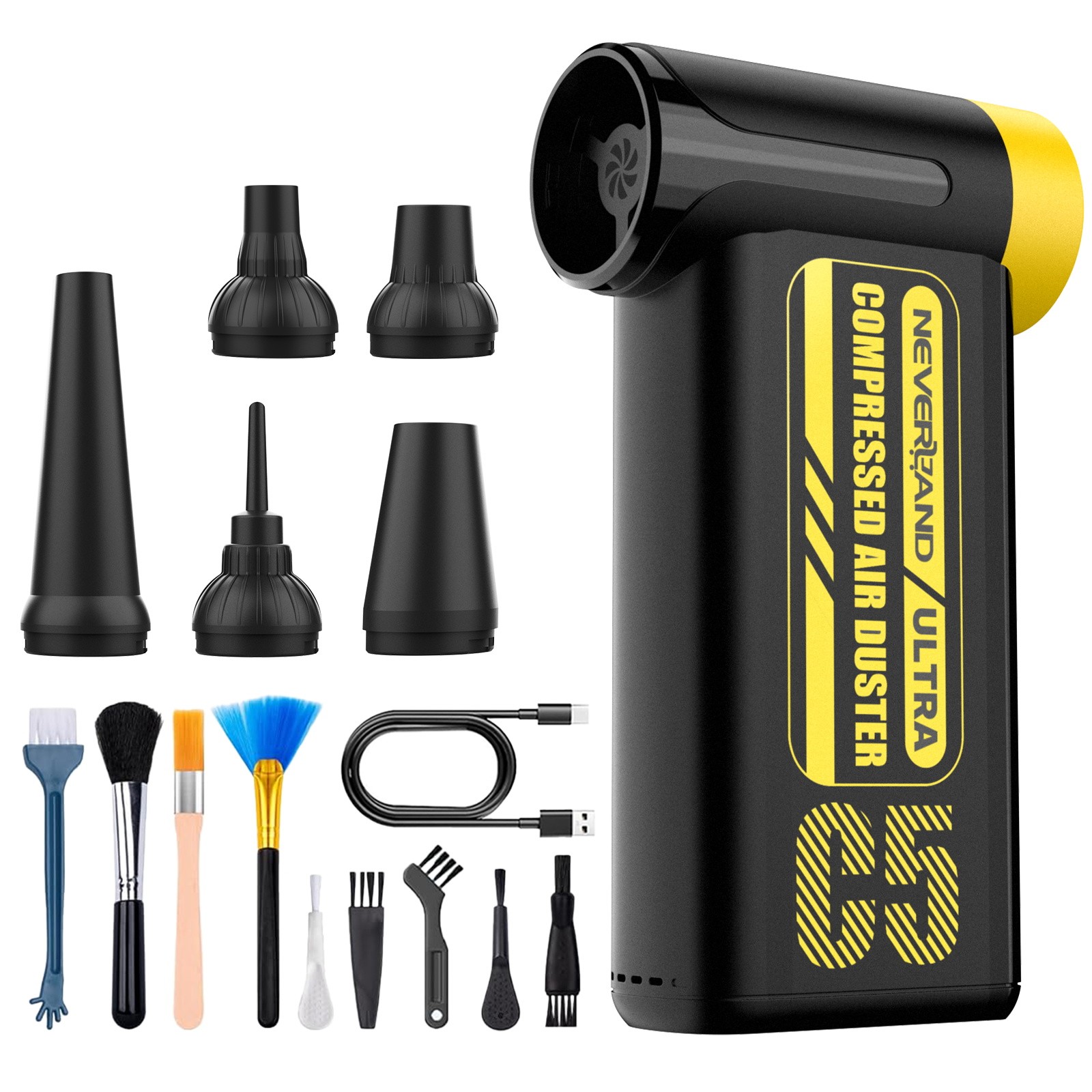 NEVERLAND Electric Compressed Air Duster Super Power Mini Blower 8000MAH 8 Speed