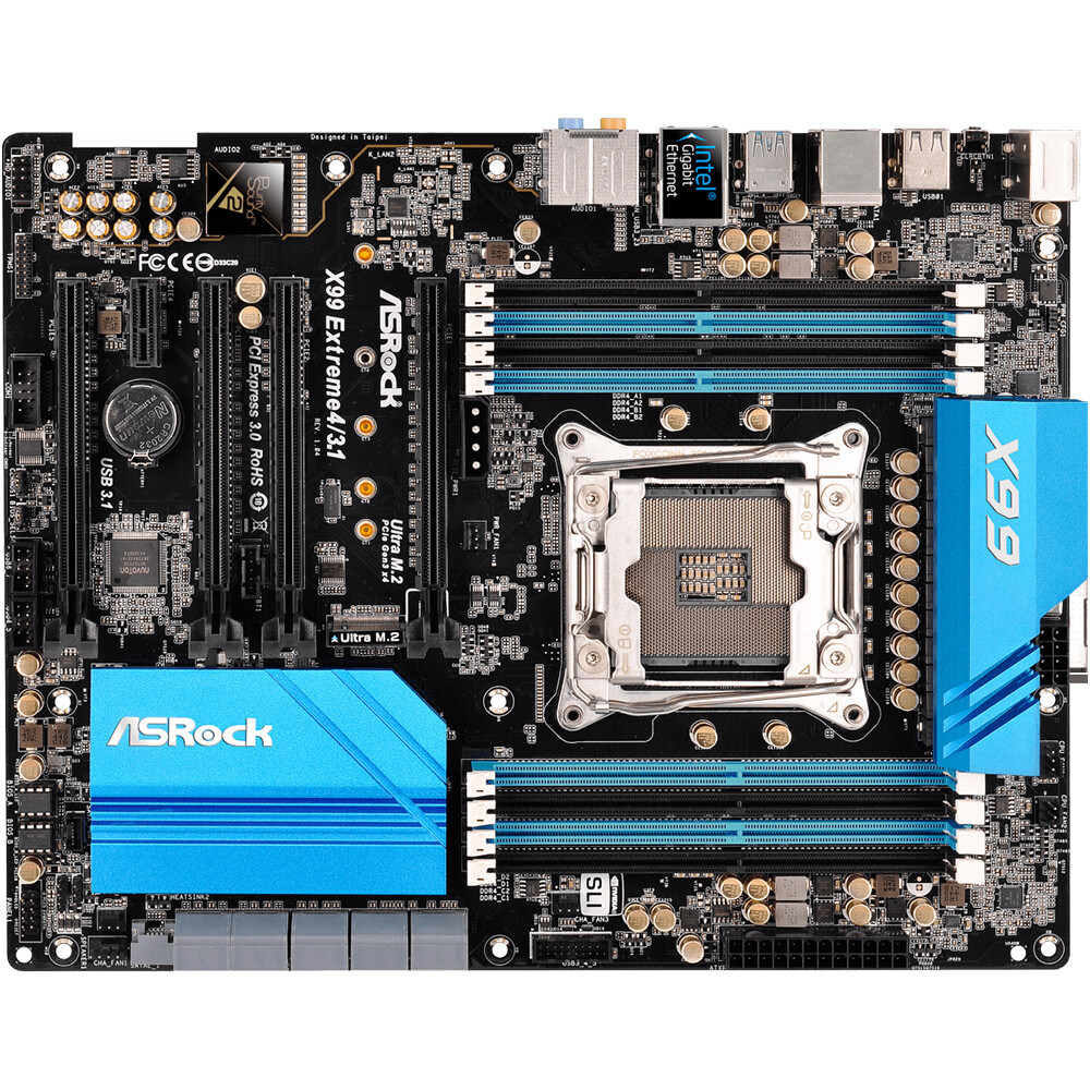 For ASRock X99 EXTREME4/3.1 DDR4 128G LGA2011 Motherboard 1*M.2 10*SATAIII