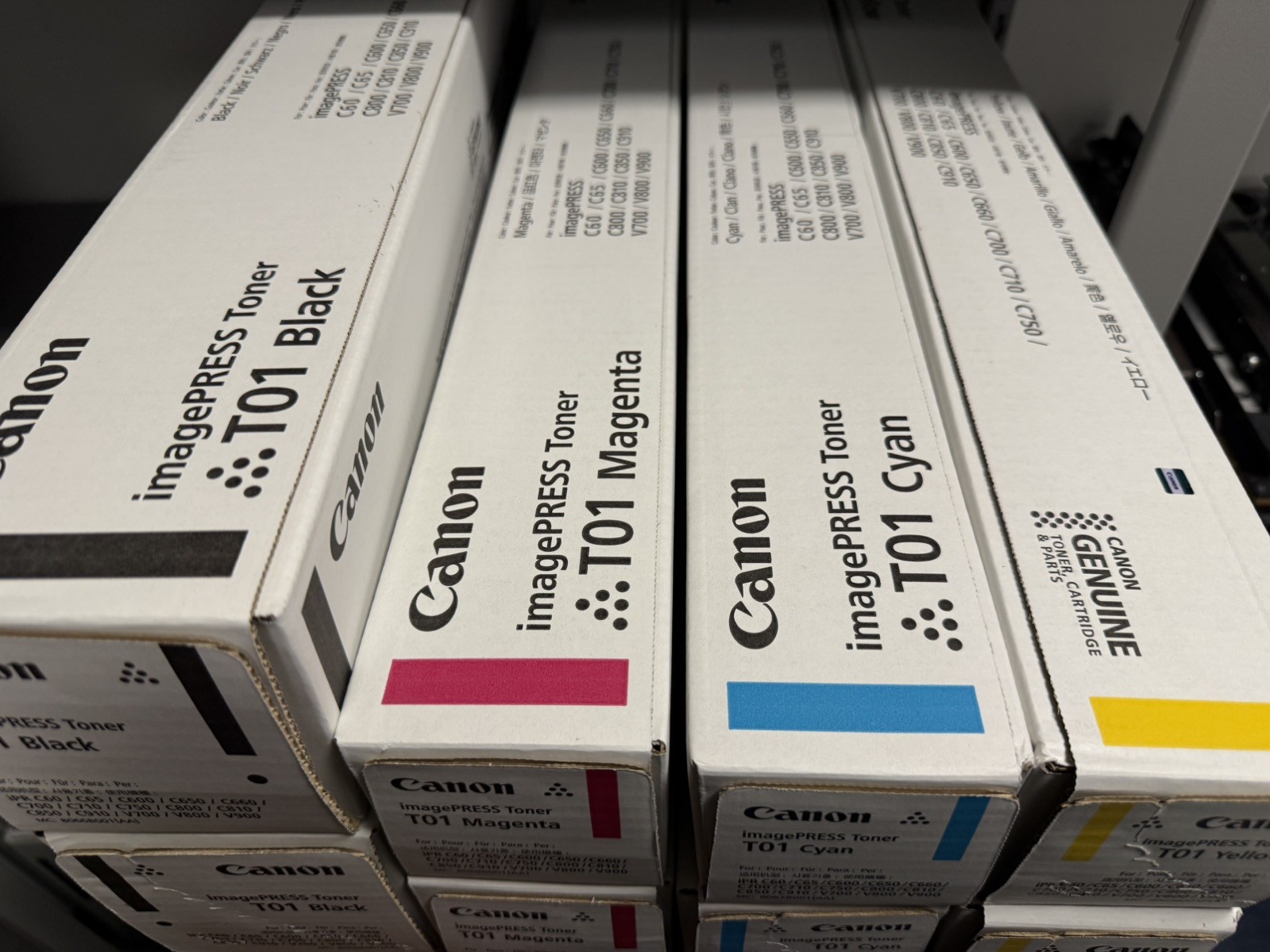 Genuine Canon ImagePRESS Toner T01 Complete Set CYMK Sealed and Unopened OEM