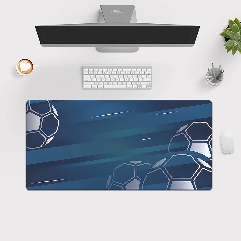 1 Football Pattern Design Mouse Pad, Keyboard Game Accessories Office Computer