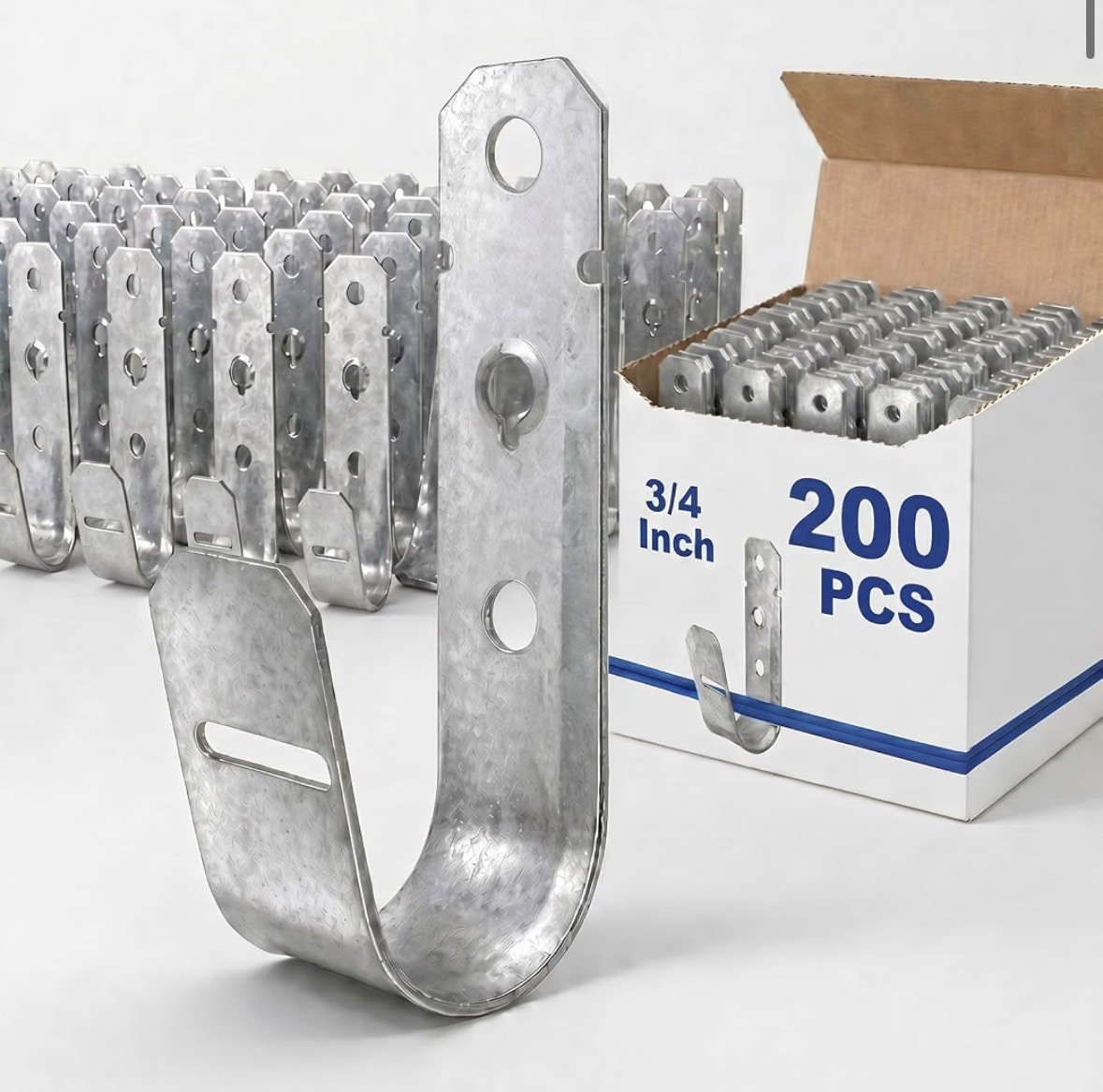 Metal J Hook 200 Pcs 3/4 Inch Cable Management