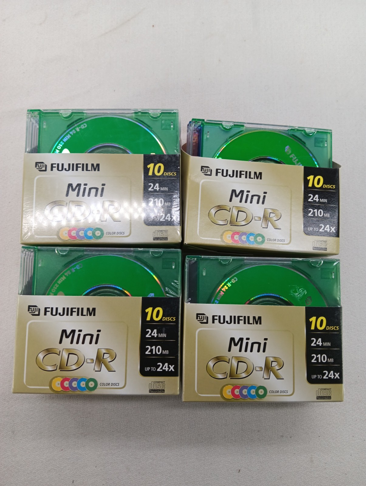 NEW Fujifilm Mini CD-R 38 pieces Five Color Discs 24 min. 210 MB up to 24X